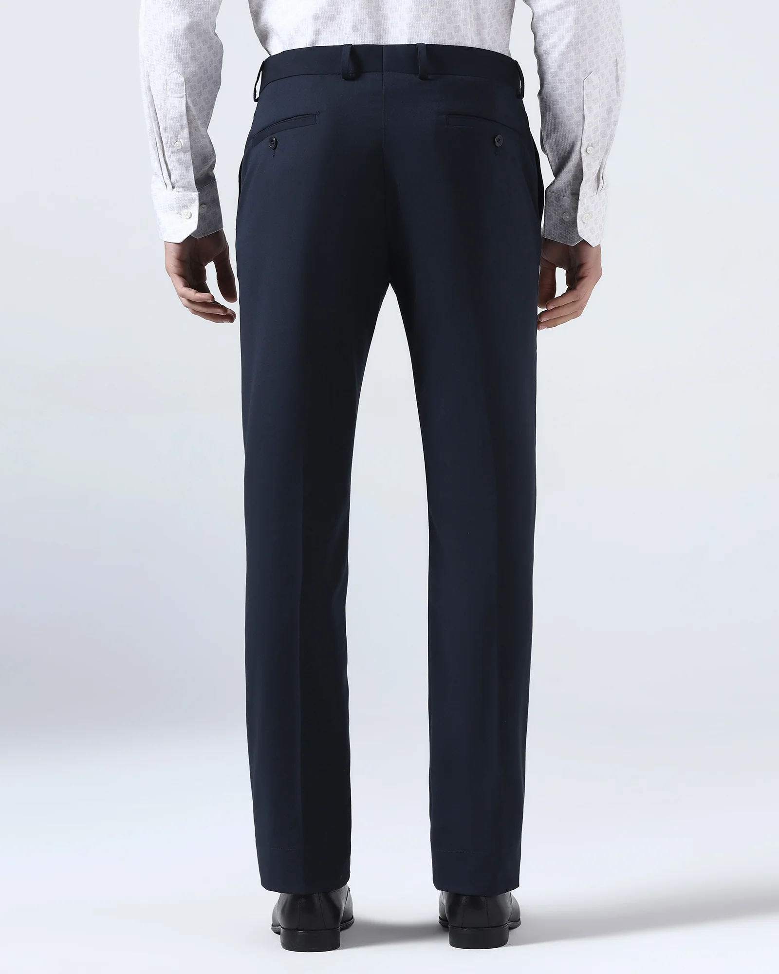 Navy Solid Trouser - Liano - Image 2