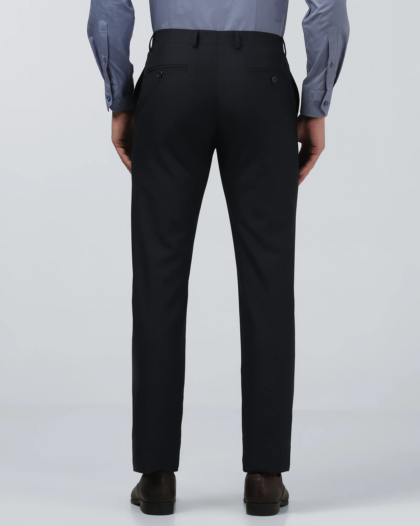 Navy Solid Trouser - Luis - Image 2