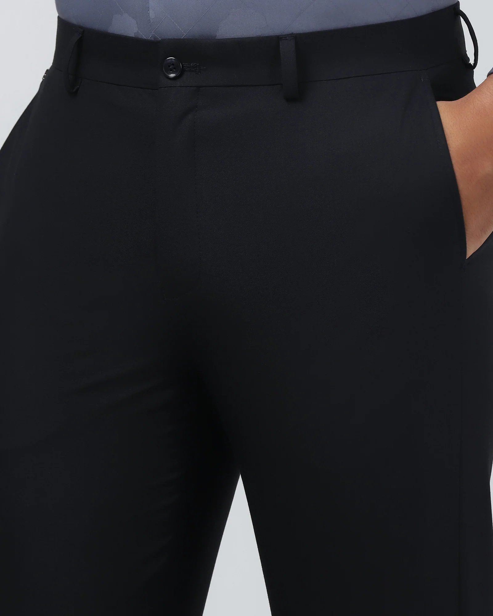 Navy Solid Trouser - Luis - Image 4