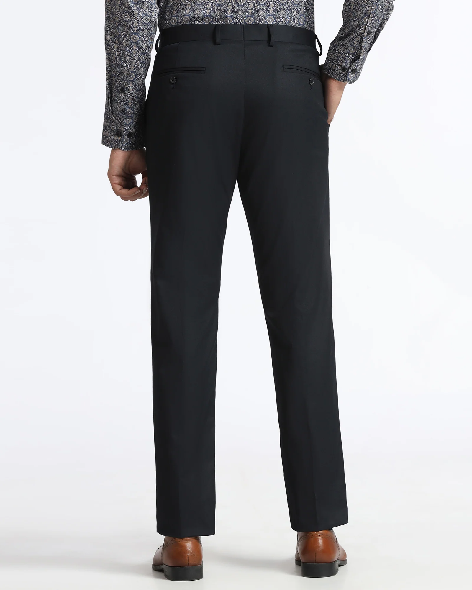 Navy Solid Trouser - Roku - Image 2