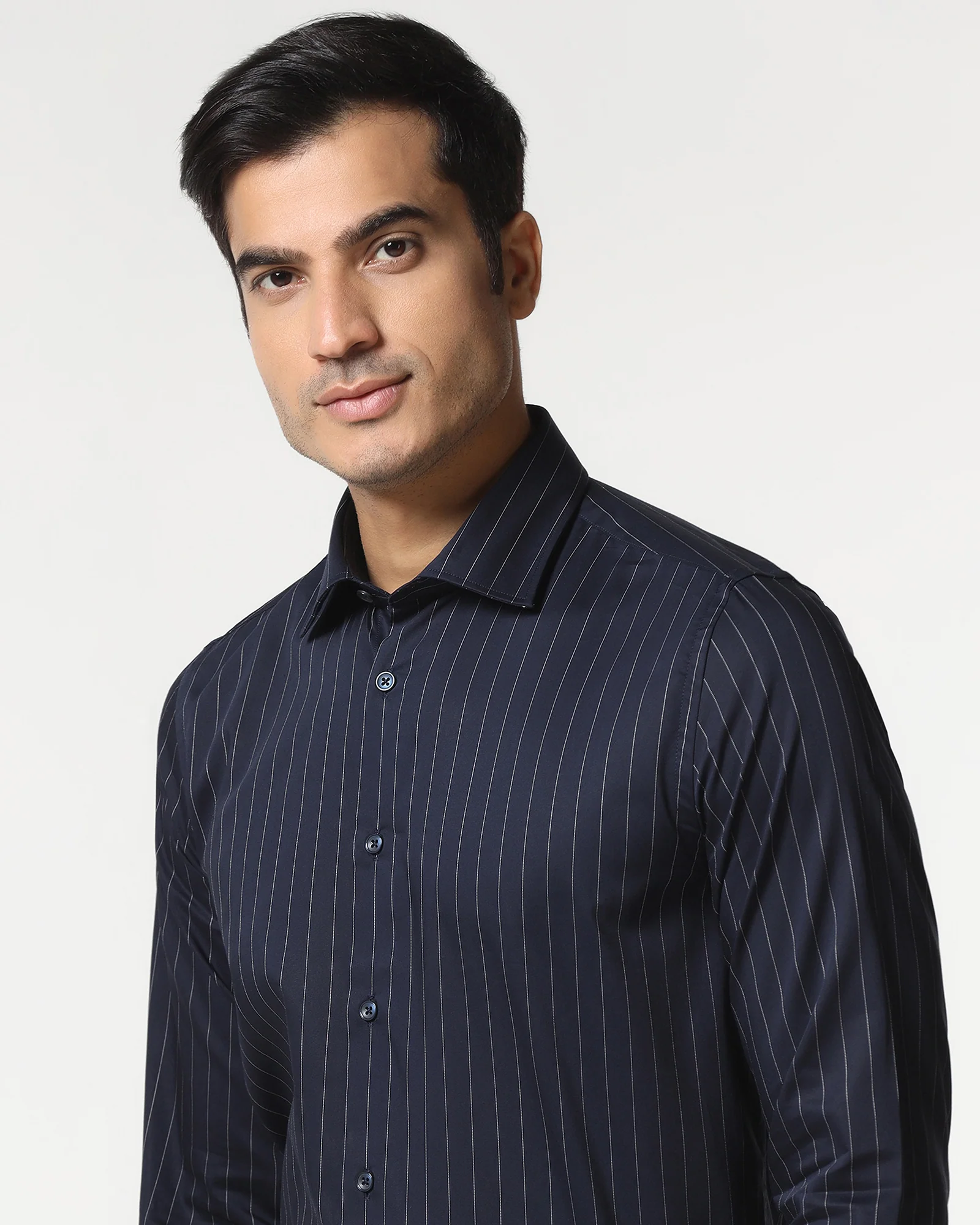 Navy Stripe Shirt - Eager - Image 4