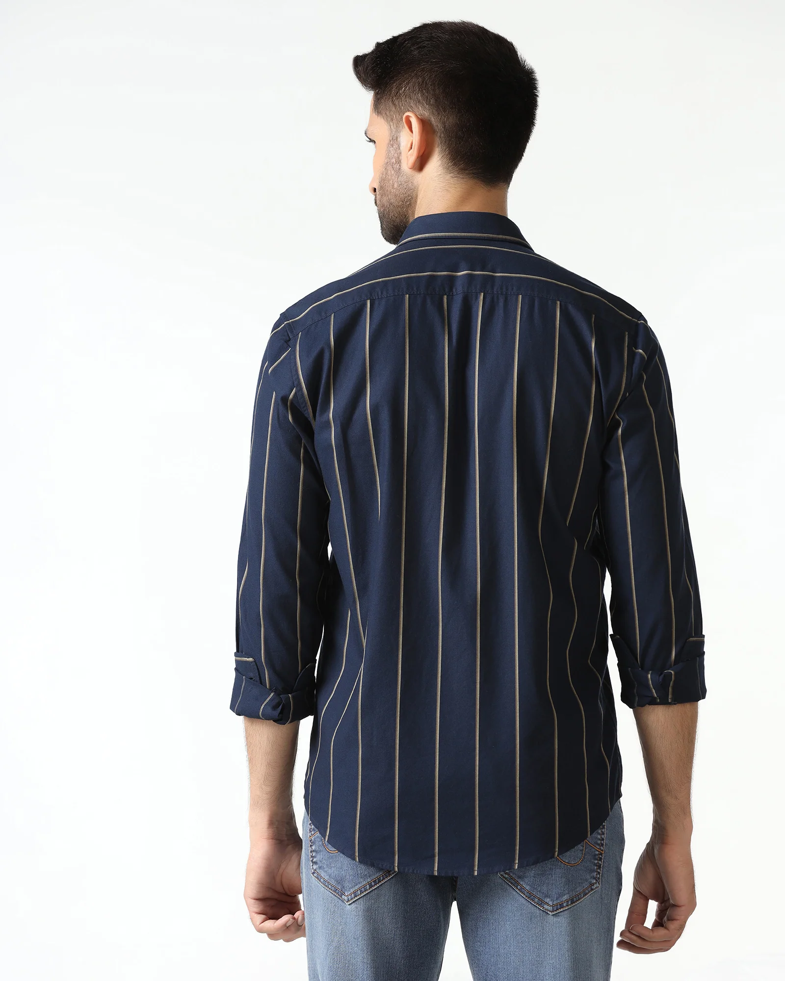Navy Stripe Shirt - Huon - Image 2