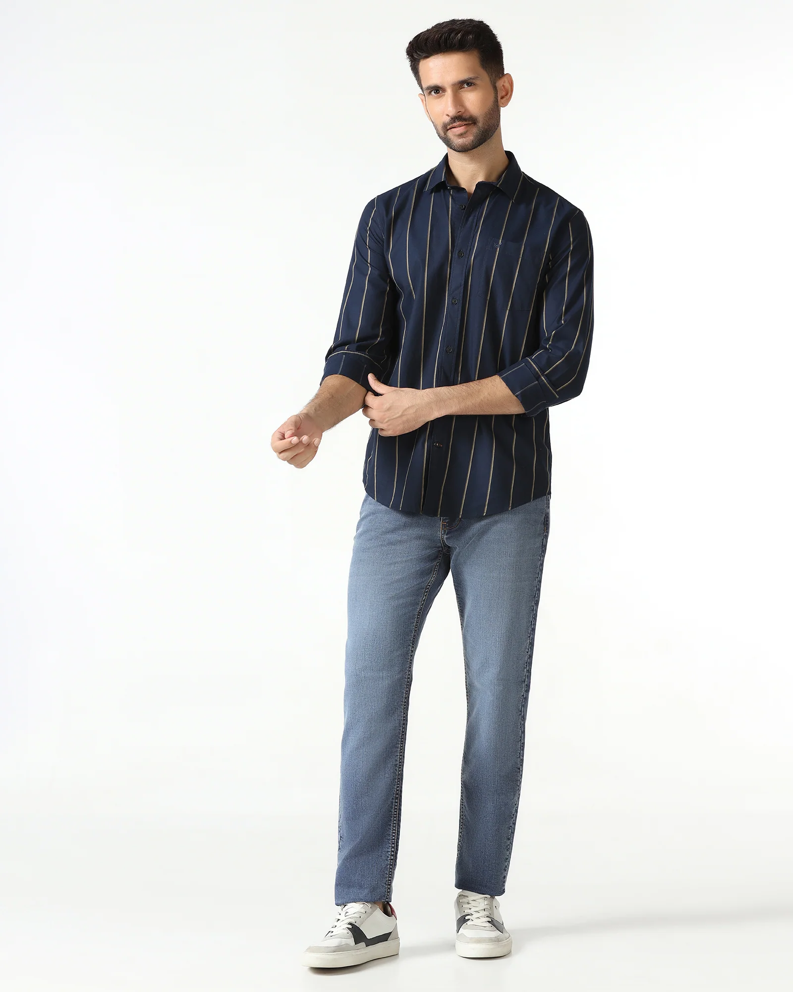 Navy Stripe Shirt - Huon - Image 3