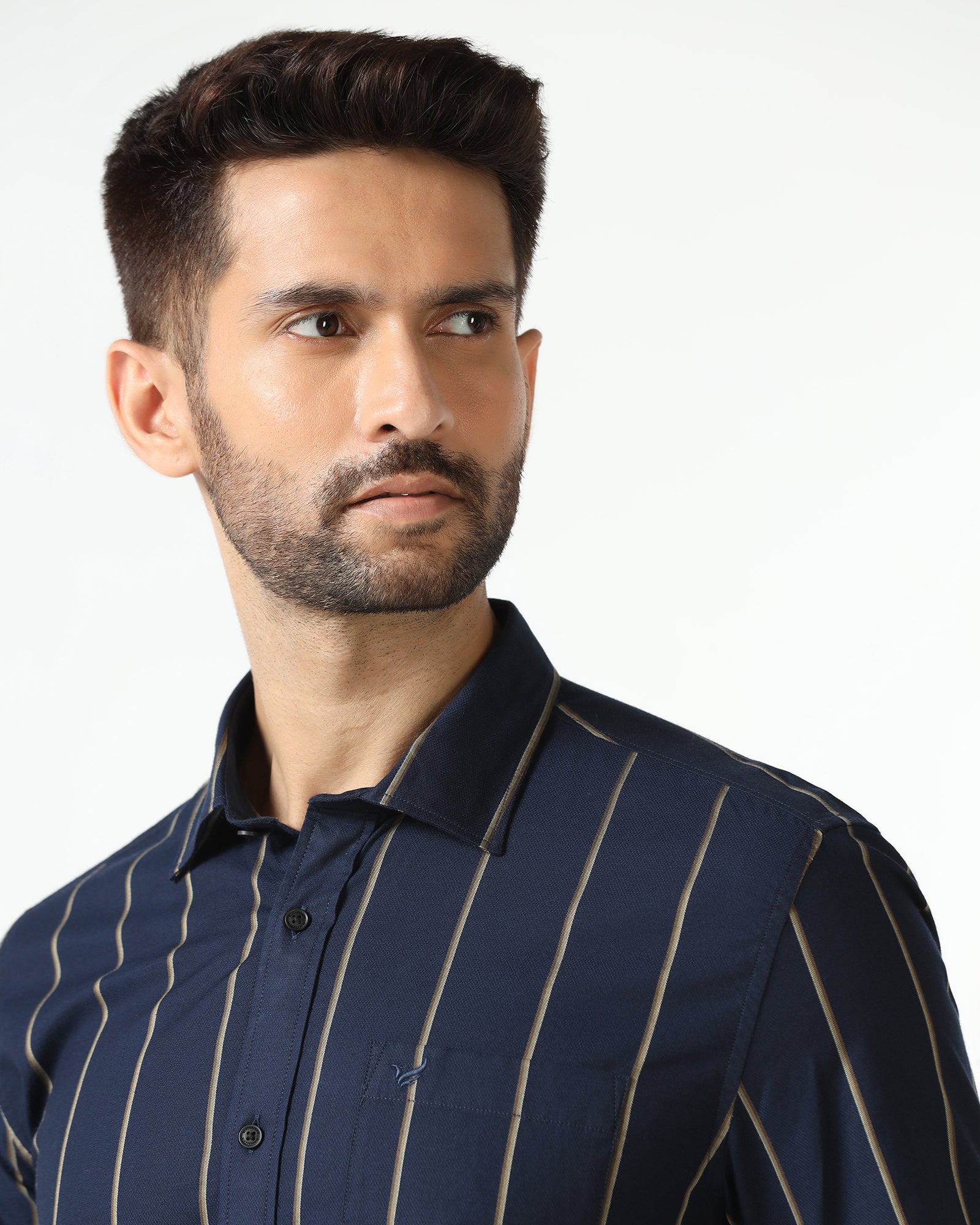 Navy Stripe Shirt - Huon - Image 4