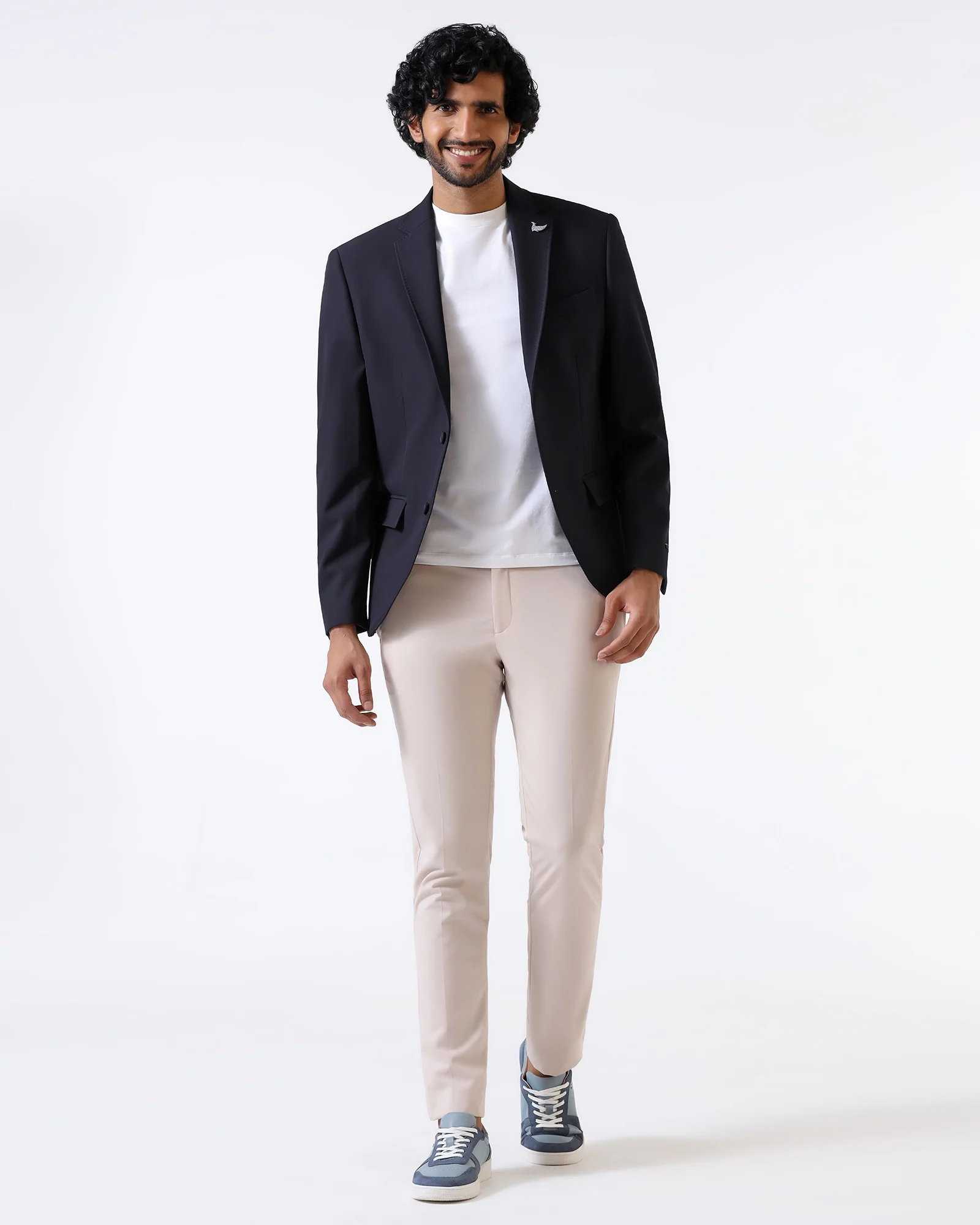 Navy TechPro Solid Blazer - Ron - Image 5