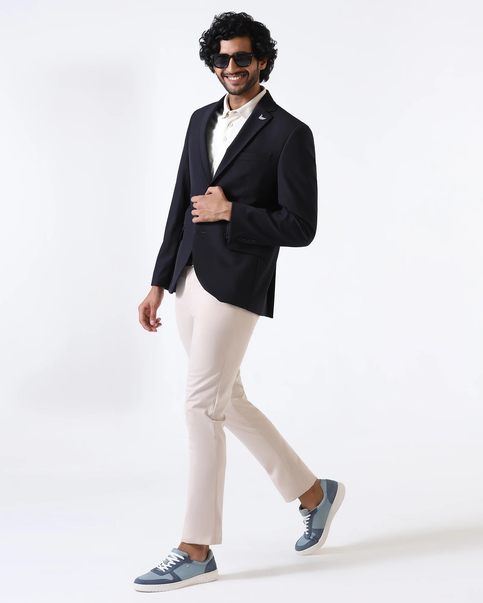Navy TechPro Solid Blazer - Ron - Image 6