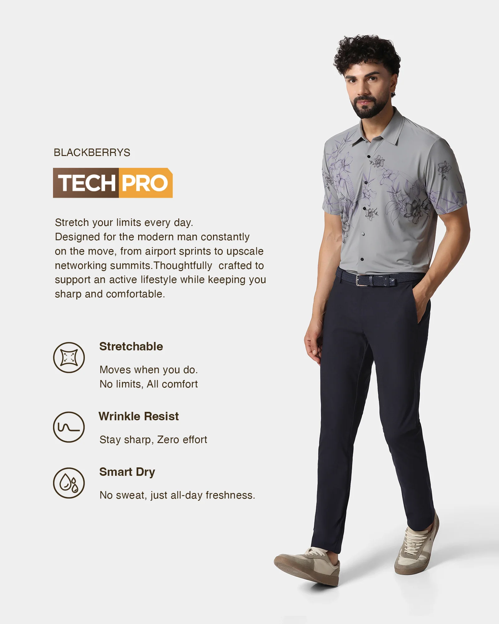 Navy TechPro Solid Khakis - Yukon - Image 3