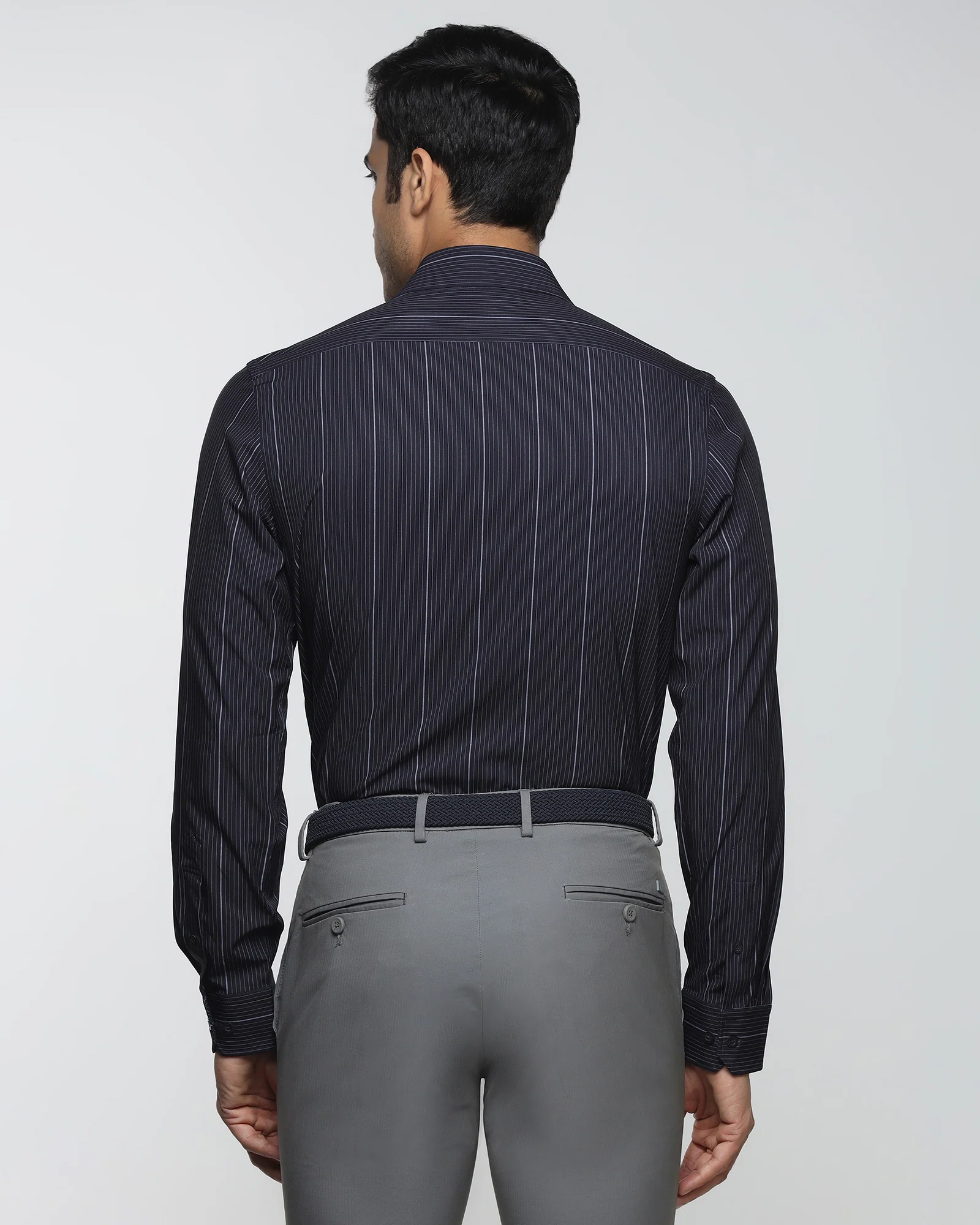 Navy TechPro Stripe Shirt - Grill - Image 2