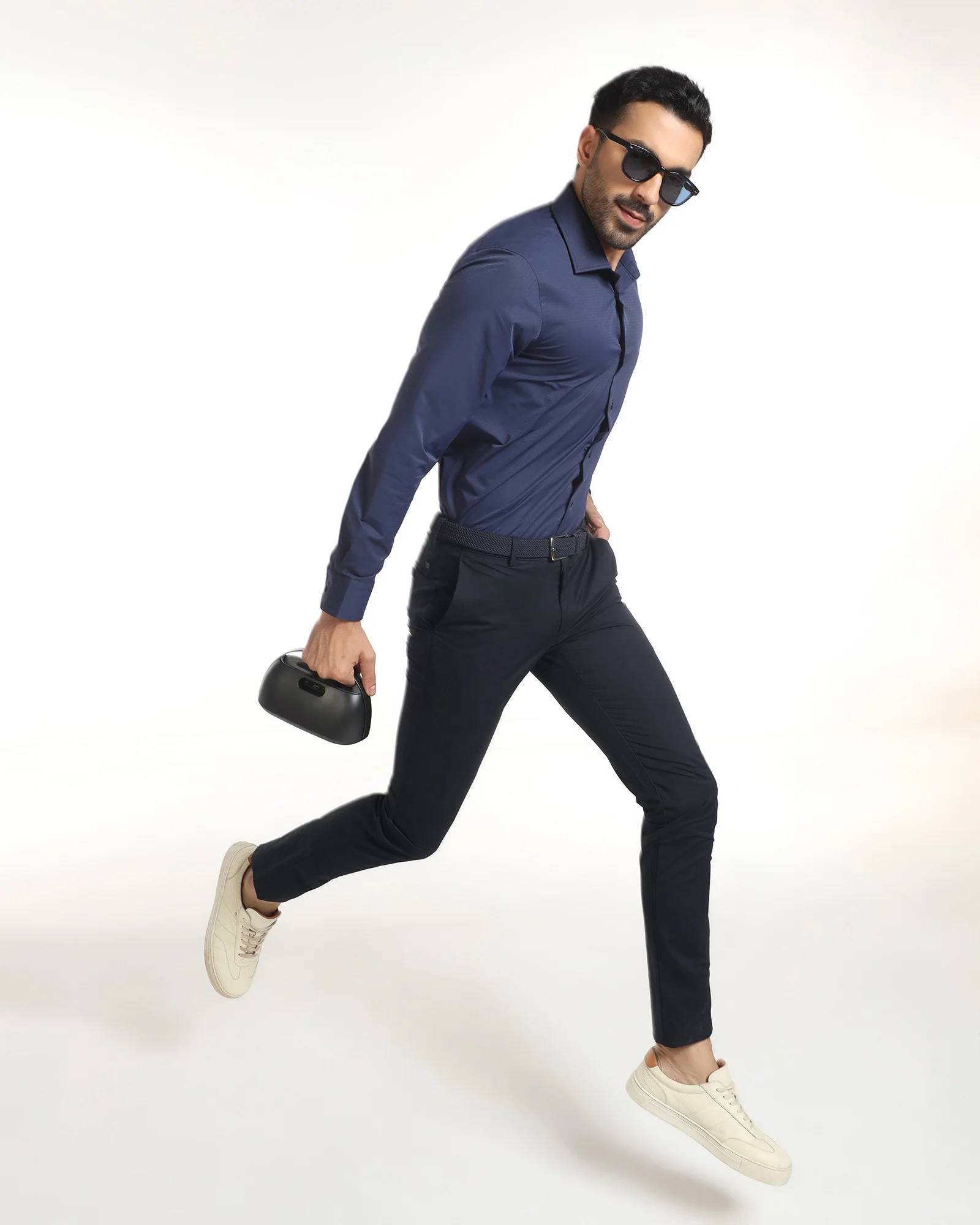 Navy TechPro Textured Khakis - Rapid - Image 5