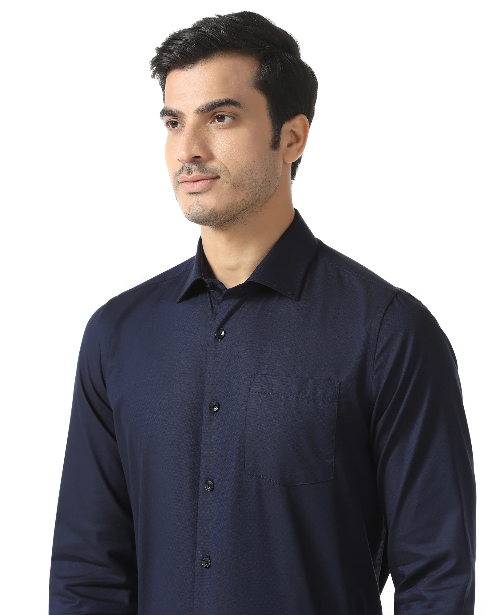 Navy Textured Shirt - Regard - Image 4