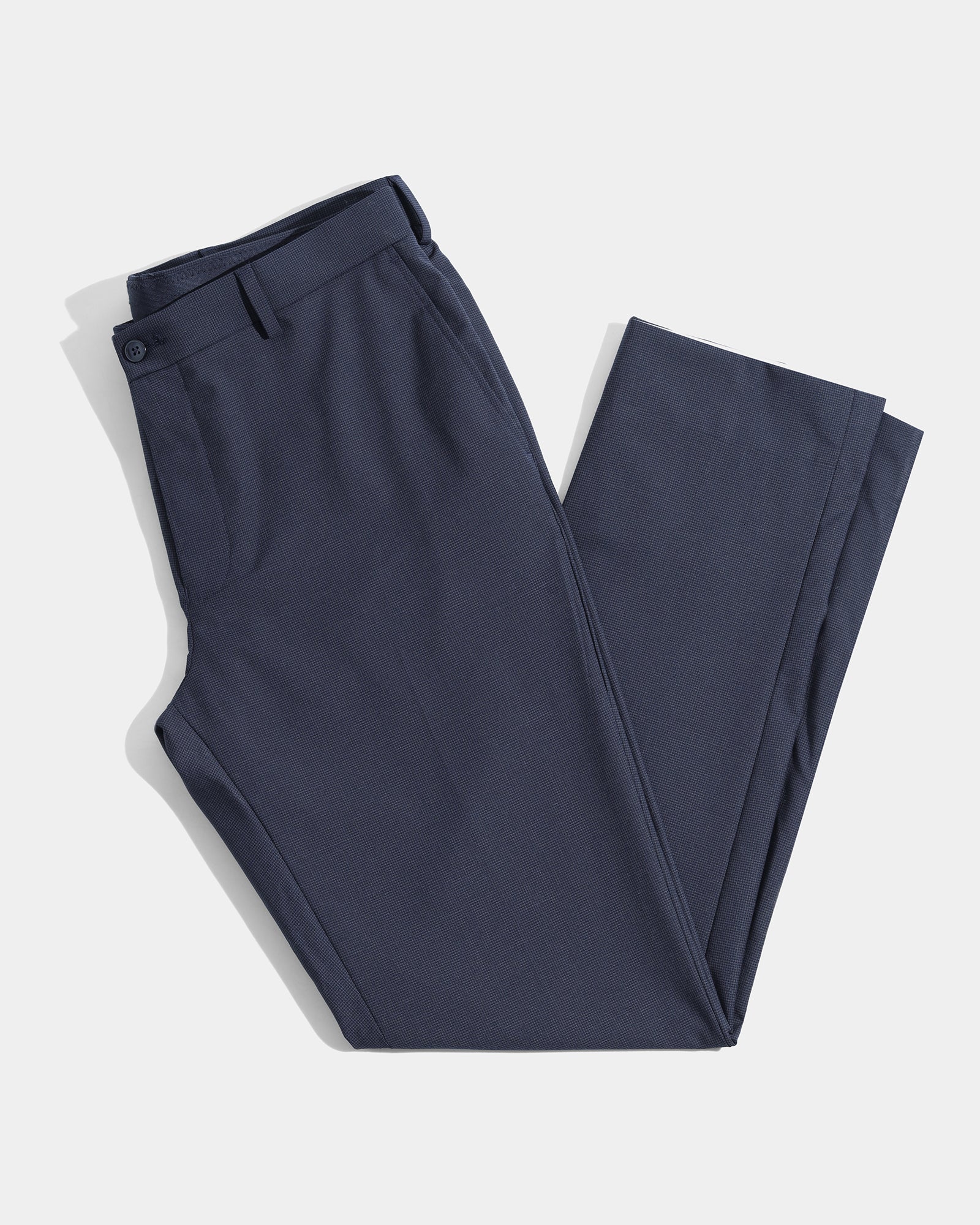 Navy Textured Trouser - Bernardo - Image 6