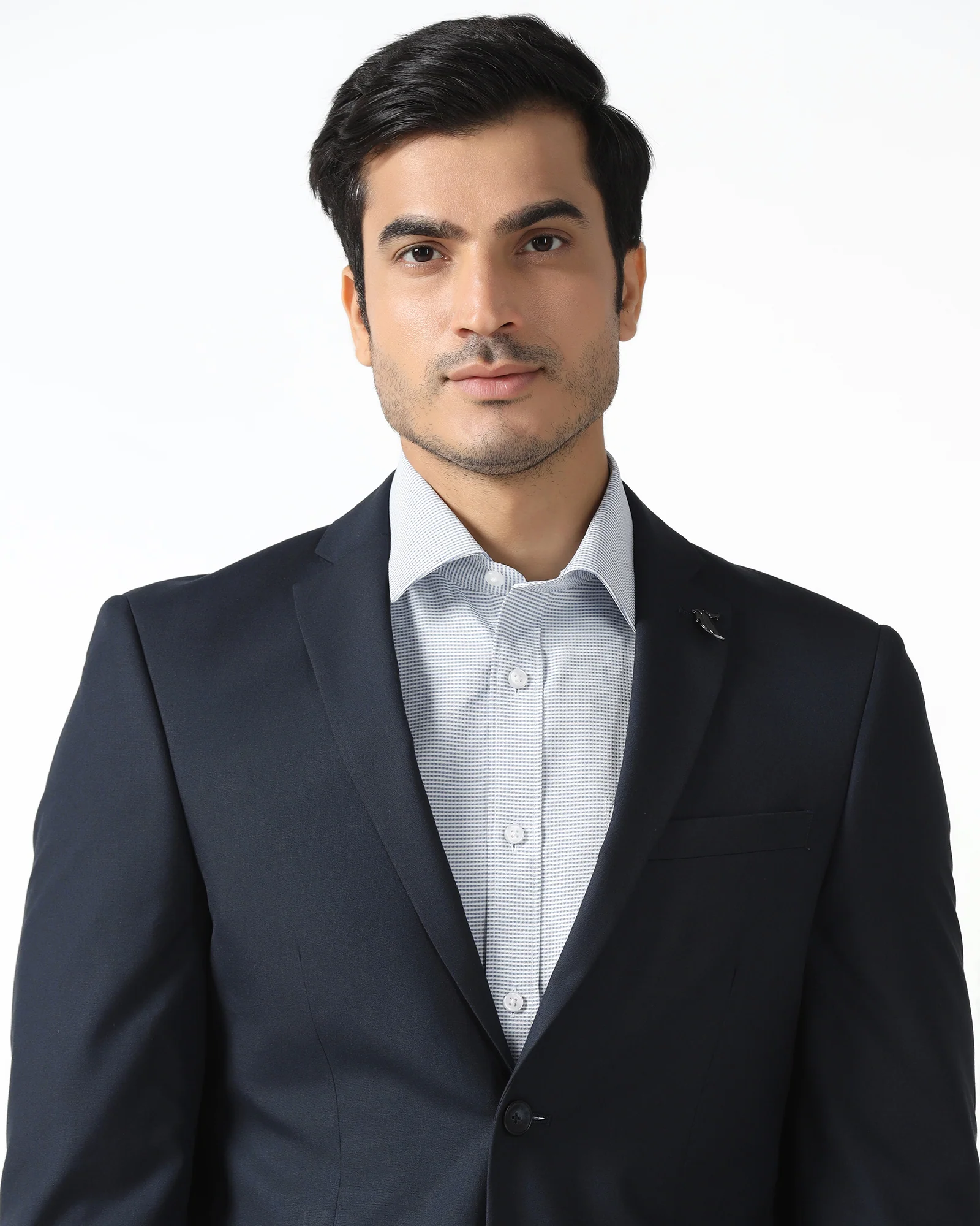 Navy Two Piece Solid Suit - Jorris - Image 5