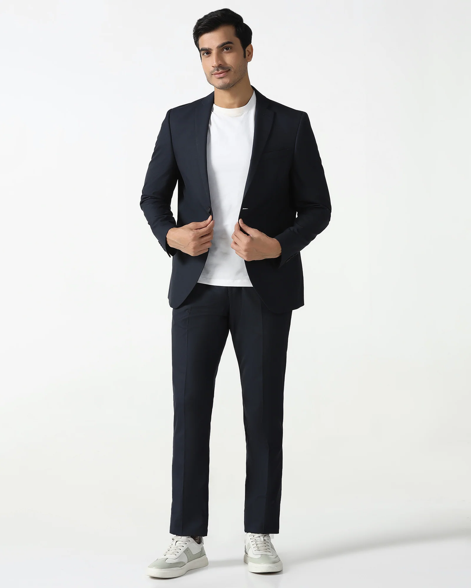 Navy Two Piece Solid Suit - Jorris - Image 7