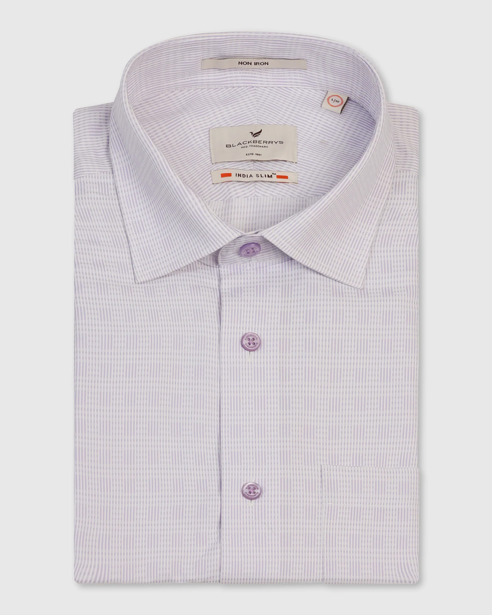 Non Iron Formal Lavender Textured Shirt - Wynn - Image 5