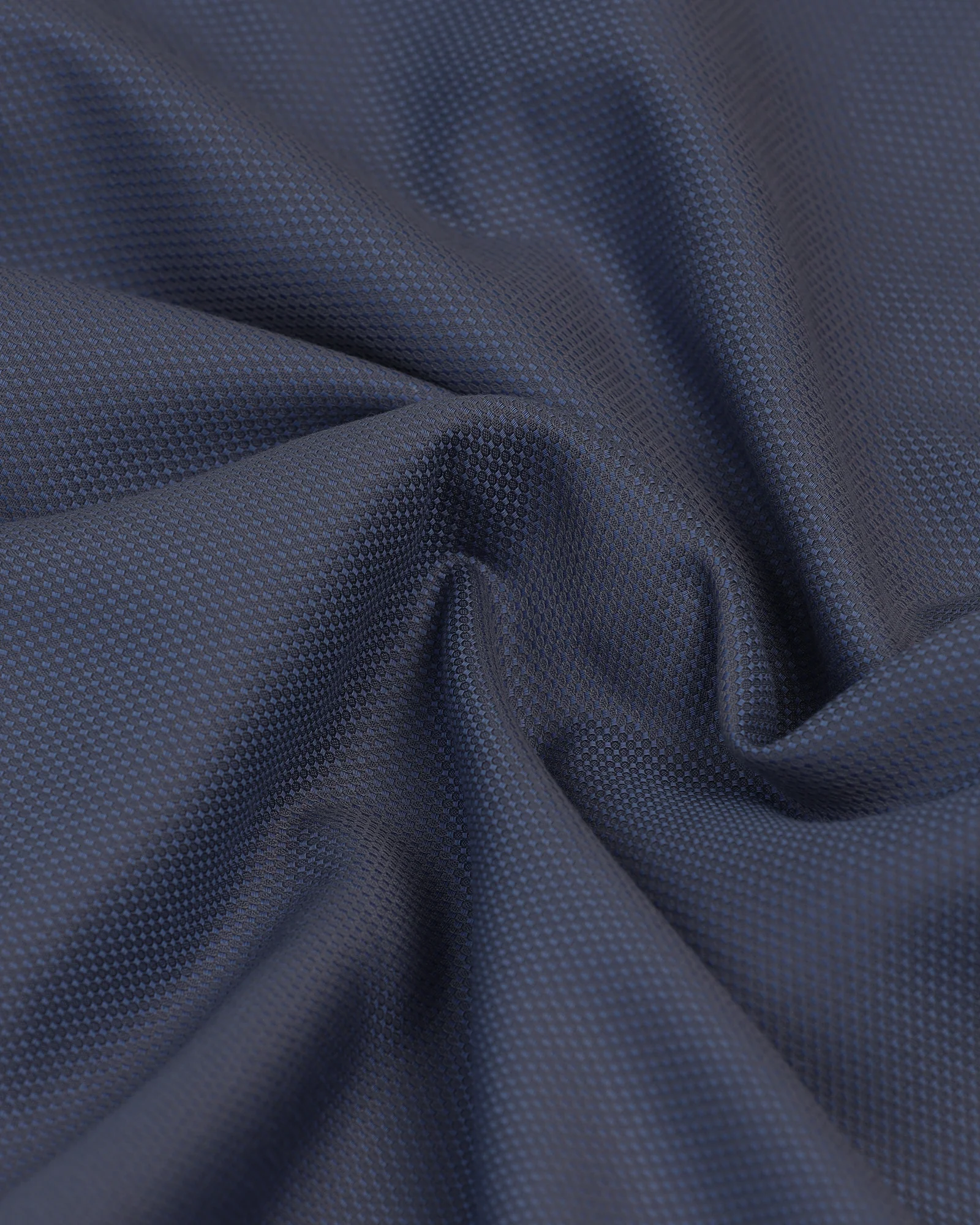 Non Iron Formal Mid Blue Textured Shirt - Bridge - Image 6