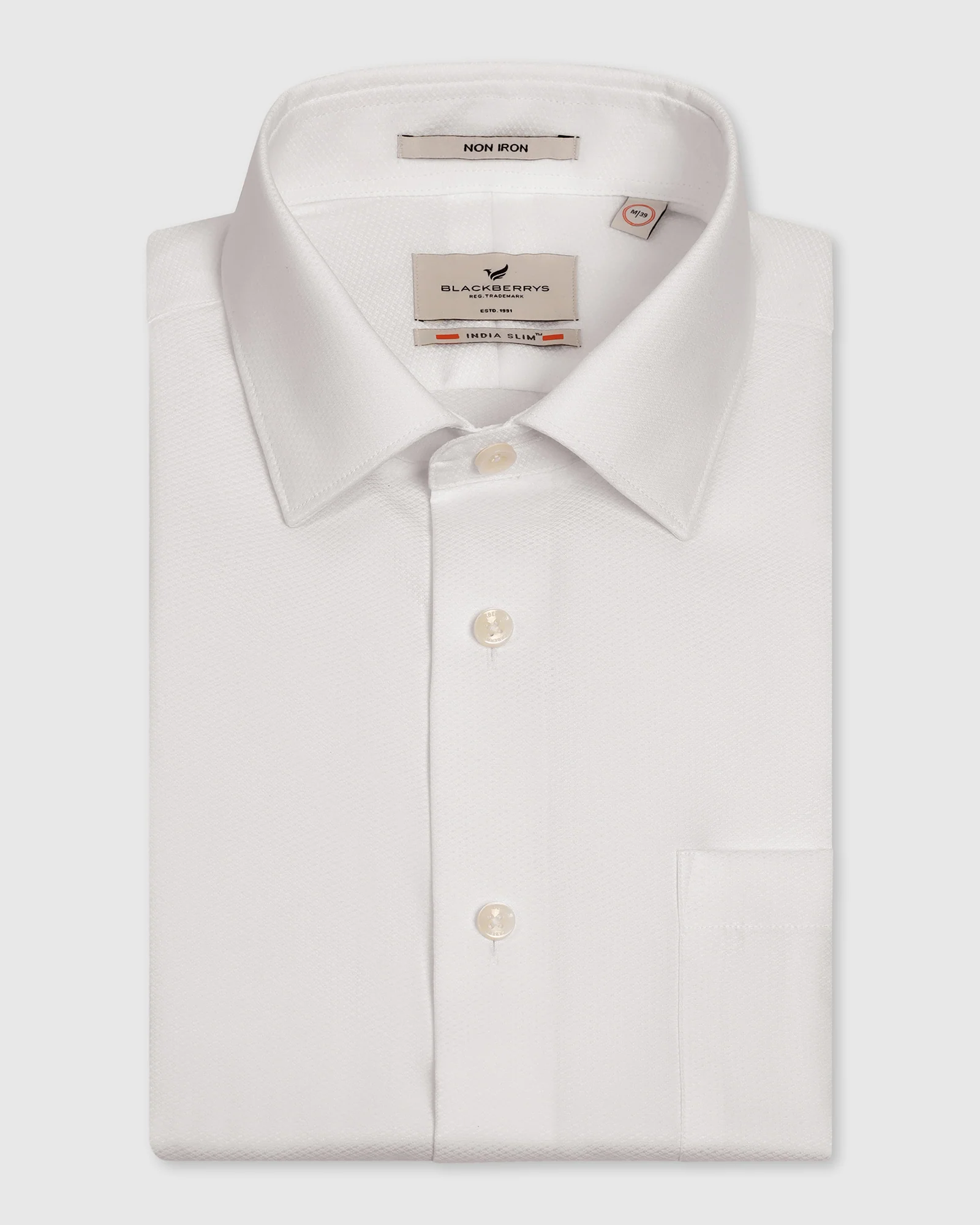 Non Iron Formal White Solid Shirt - P31 - Image 5