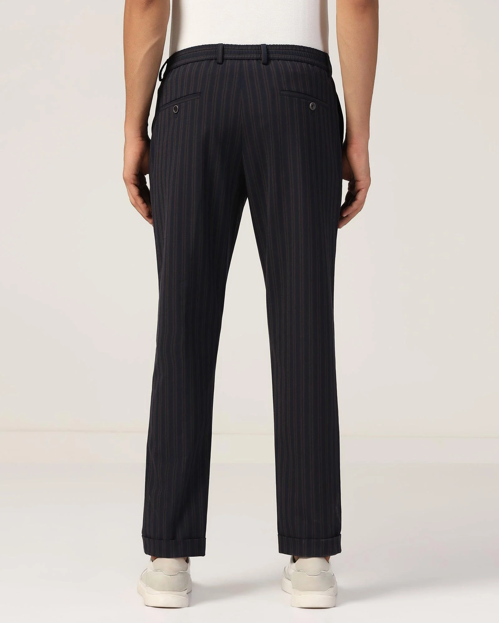 Sneaker Fit Brown Stripe Pant - Polo - Image 2