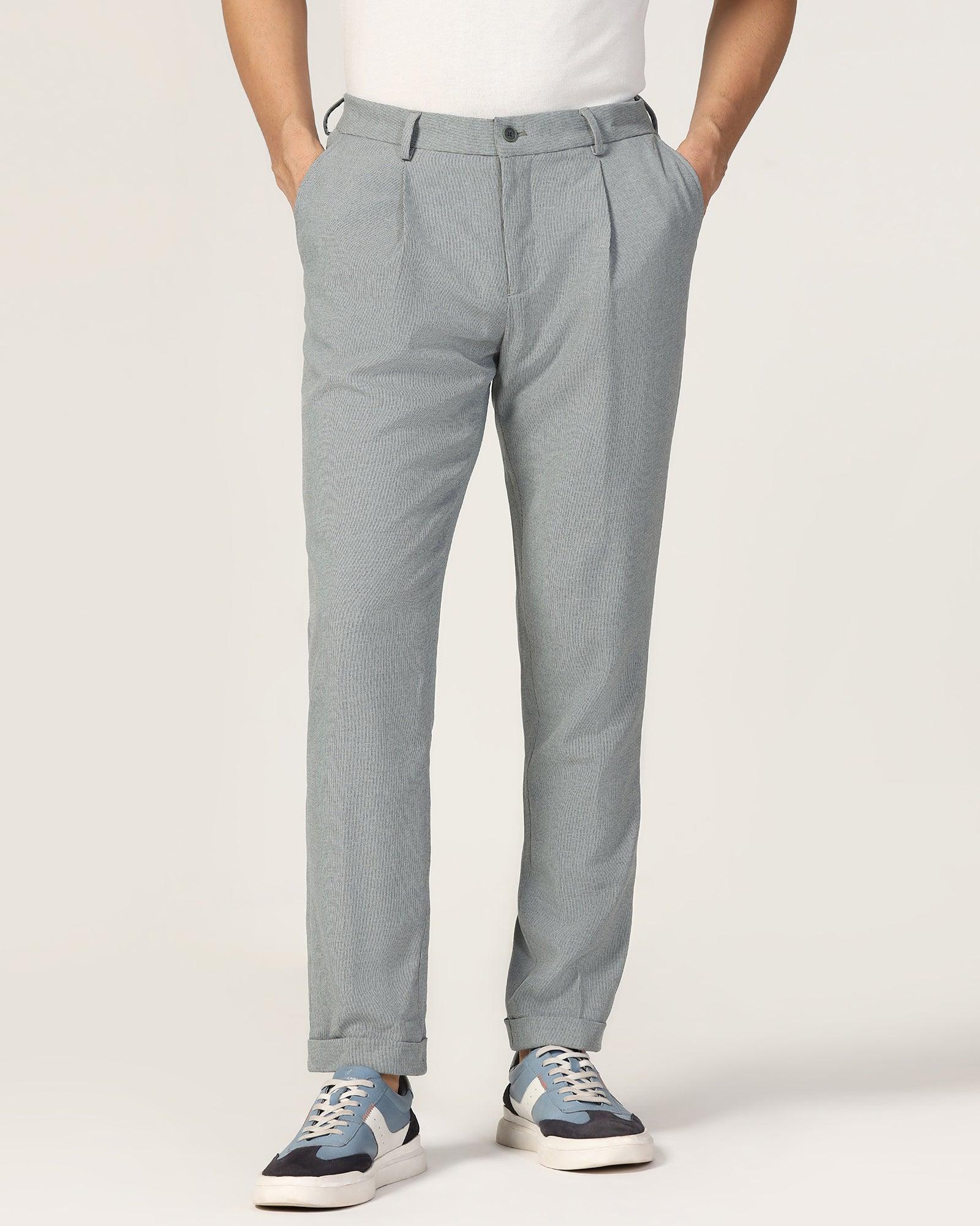 Sneaker Fit Green Textured Pant - Fronx - Image 3