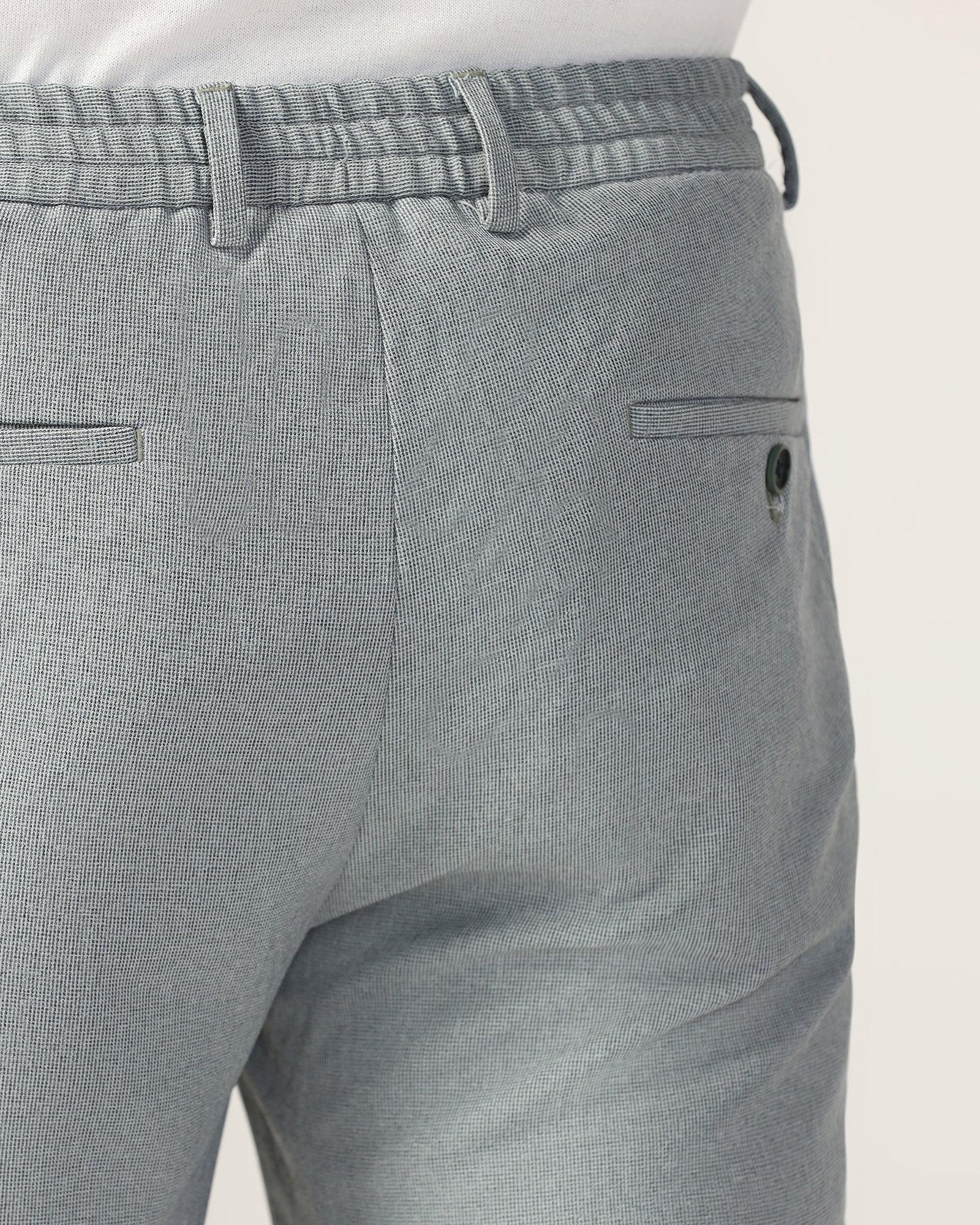 Sneaker Fit Green Textured Pant - Fronx - Image 9