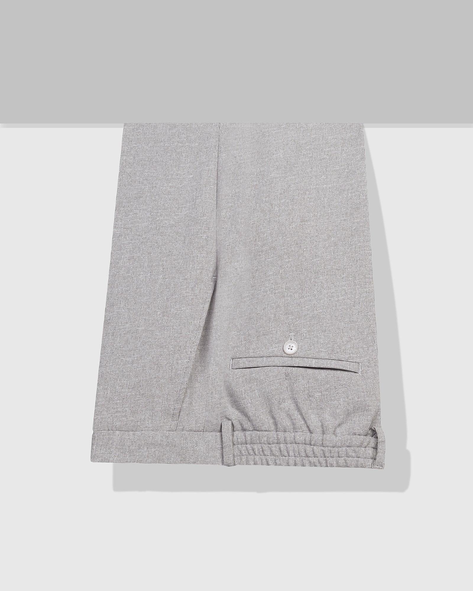Sneaker Fit Grey Textured Pant - Fronx - Image 5