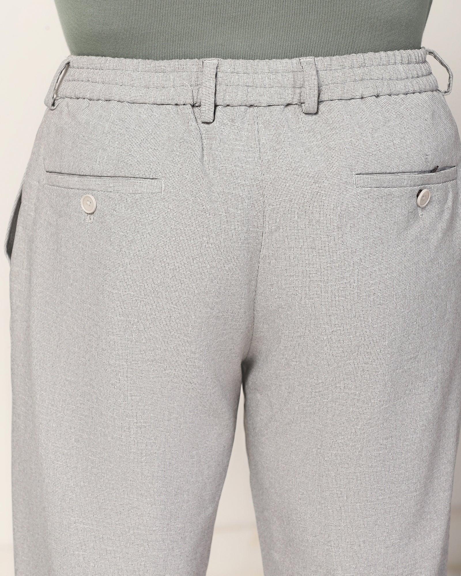 Sneaker Fit Grey Textured Pant - Fronx - Image 8