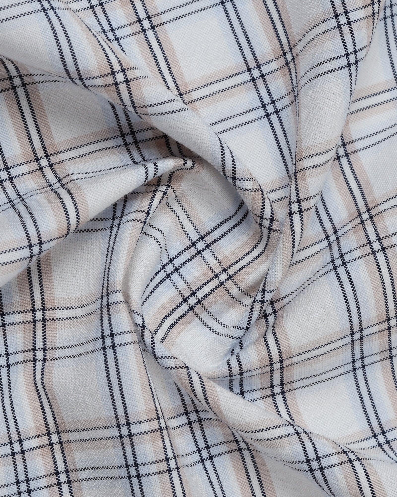 Off White Check Shirt - Valento - Image 6
