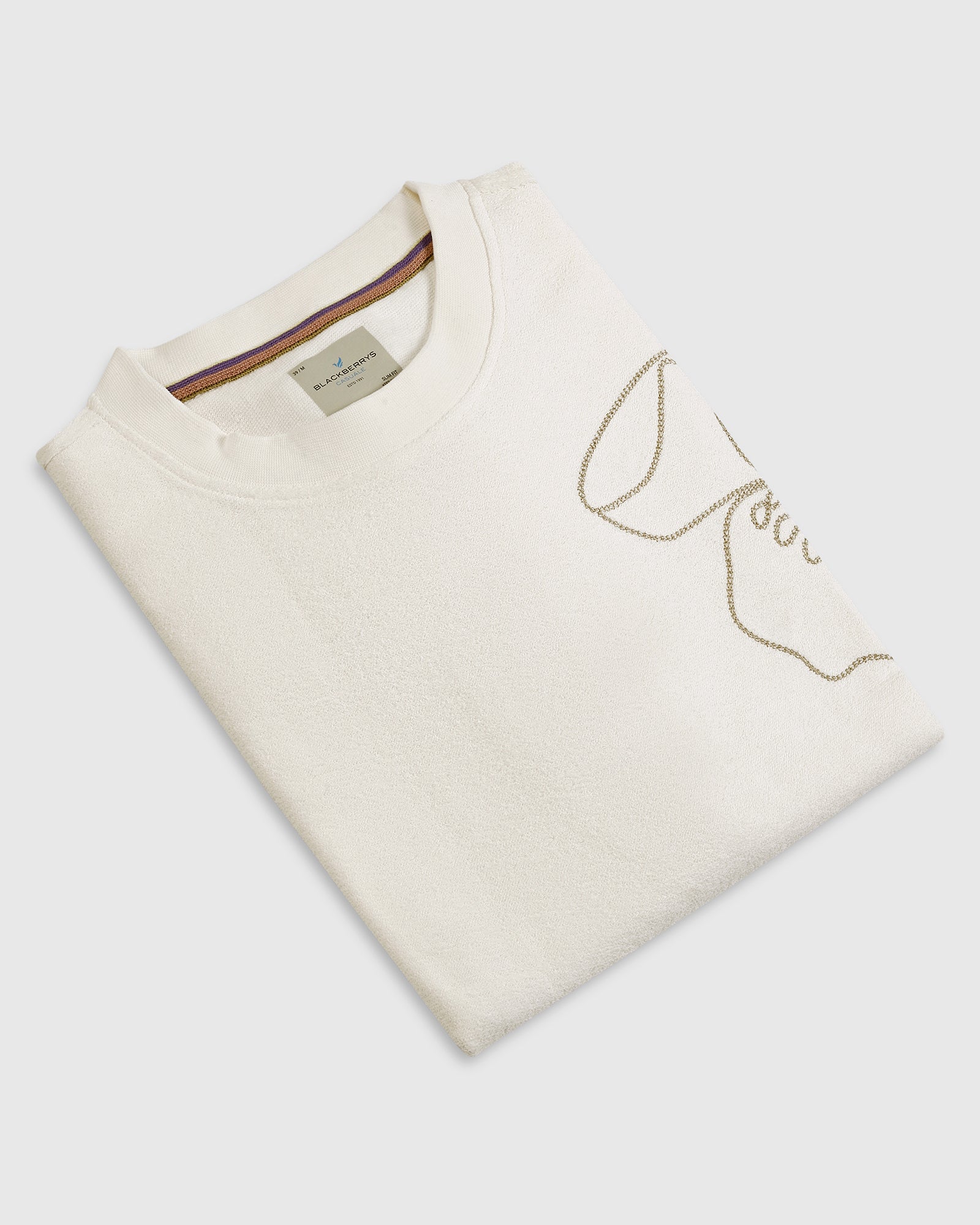 Off White Relaxed Fit Printed T-Shirt - Abio - Image 4