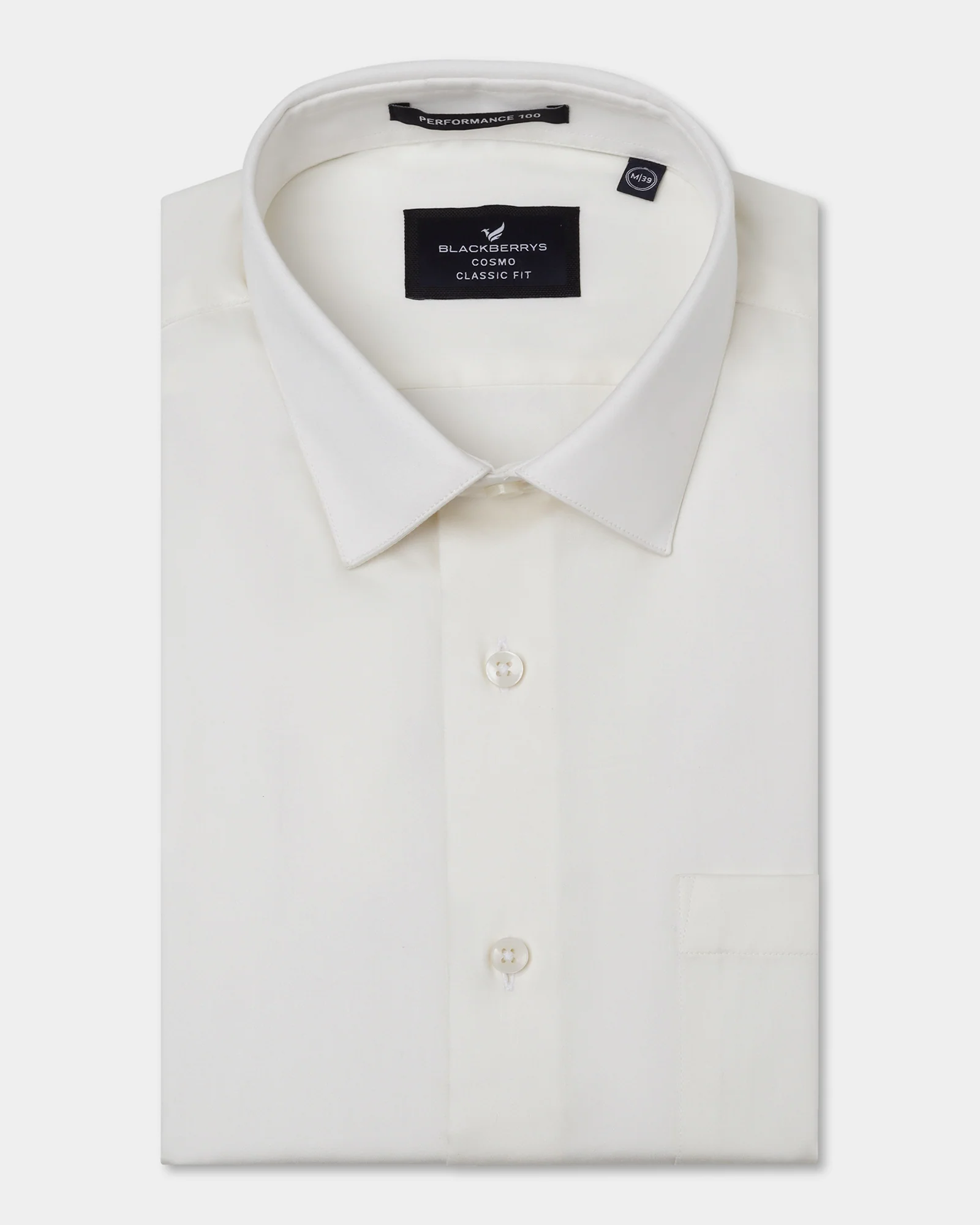 Off White Half Sleeve Non Iron Solid Shirt - Sylvia - Image 5