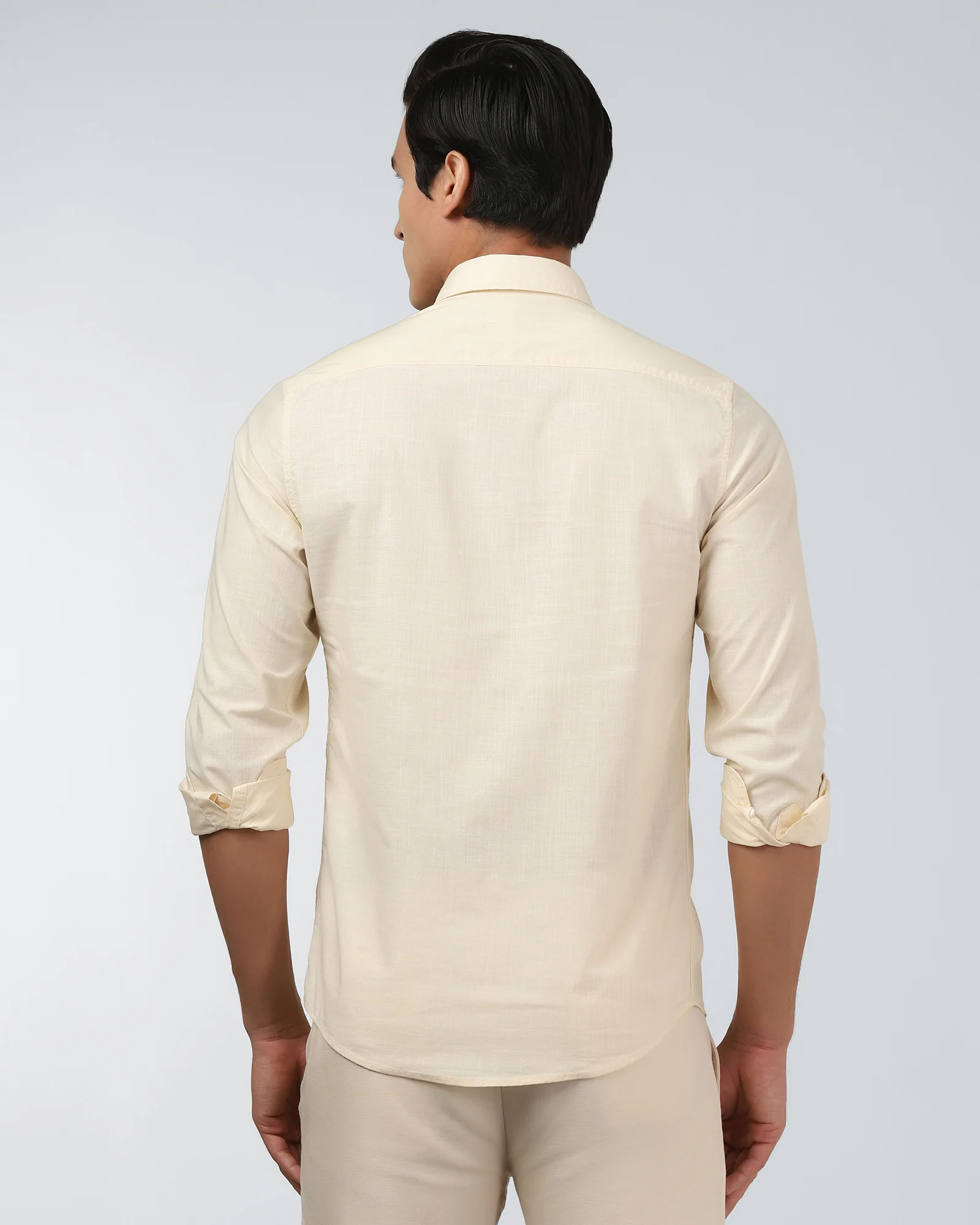 Off White Solid Shirt - Gobert - Image 2