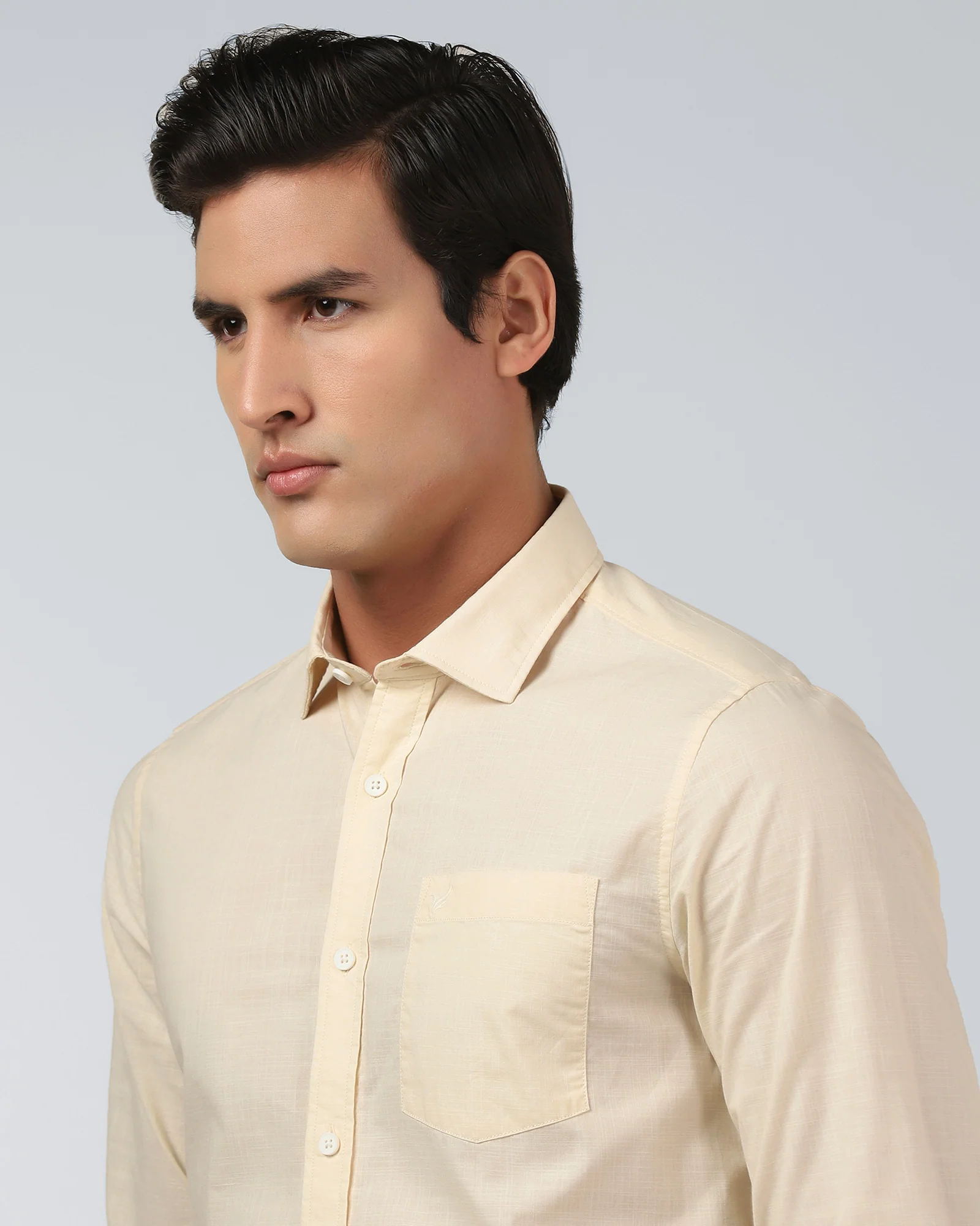 Off White Solid Shirt - Gobert - Image 4