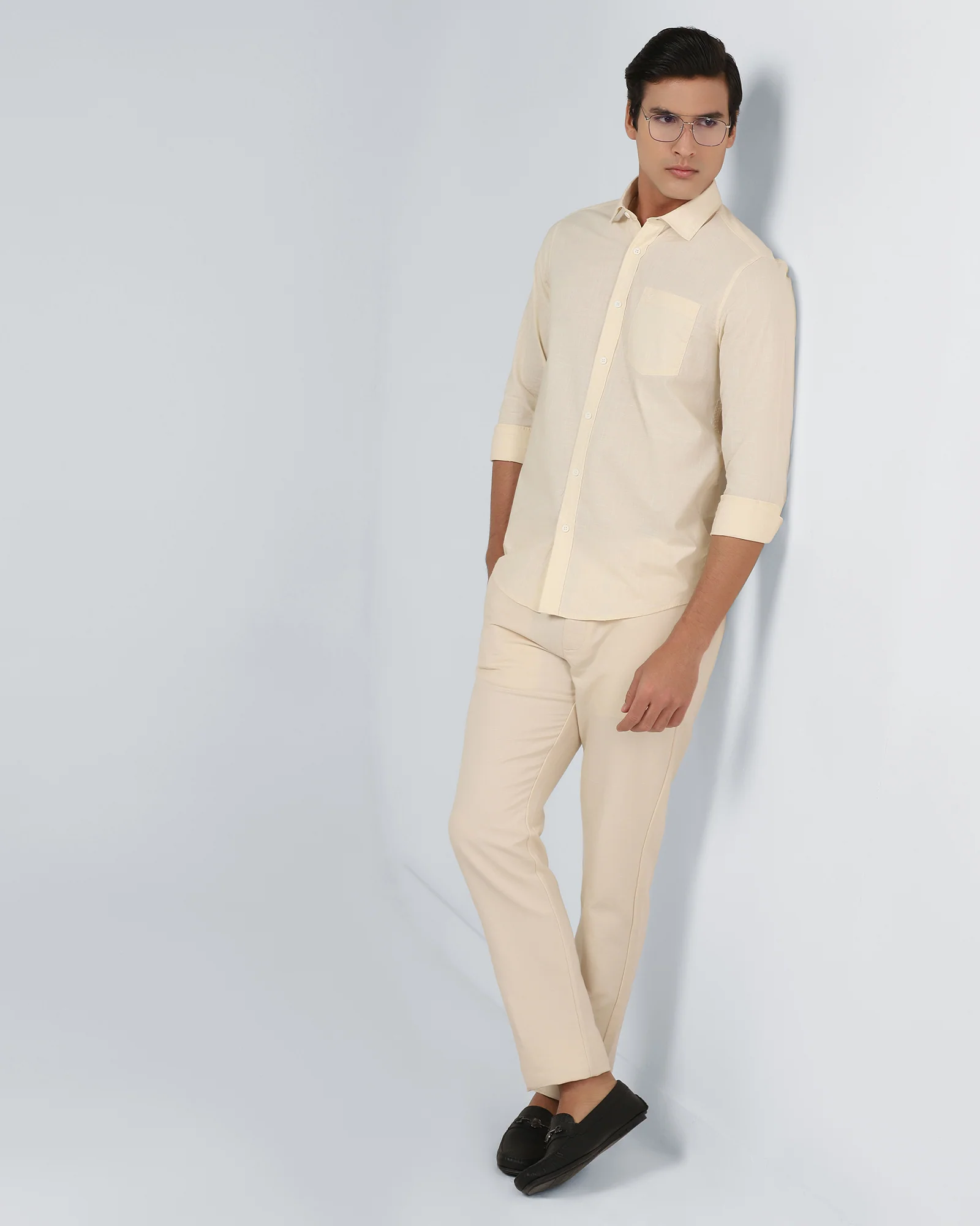 Off White Solid Shirt - Gobert - Image 7