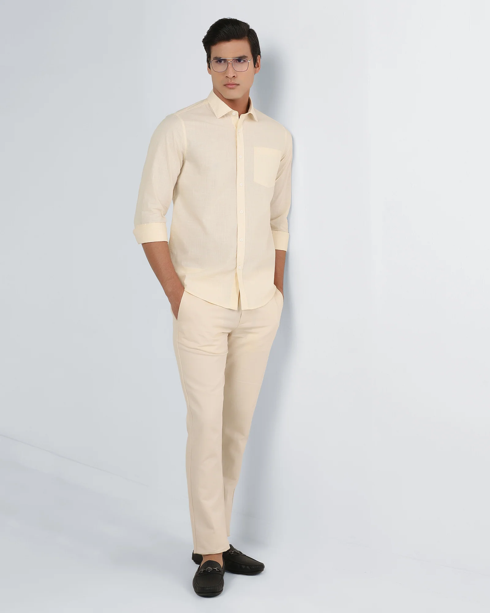 Off White Solid Shirt - Gobert - Image 8