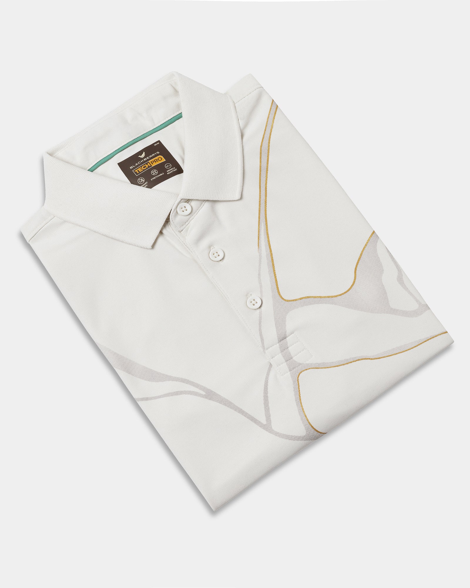 Off White TechPro Printed Polo - Snape - Image 5