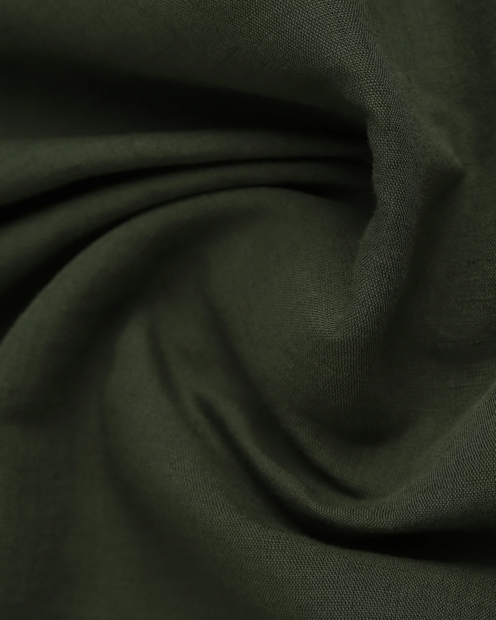 Olive Half Sleeve Linen Solid Shirt - Salmon - Image 6