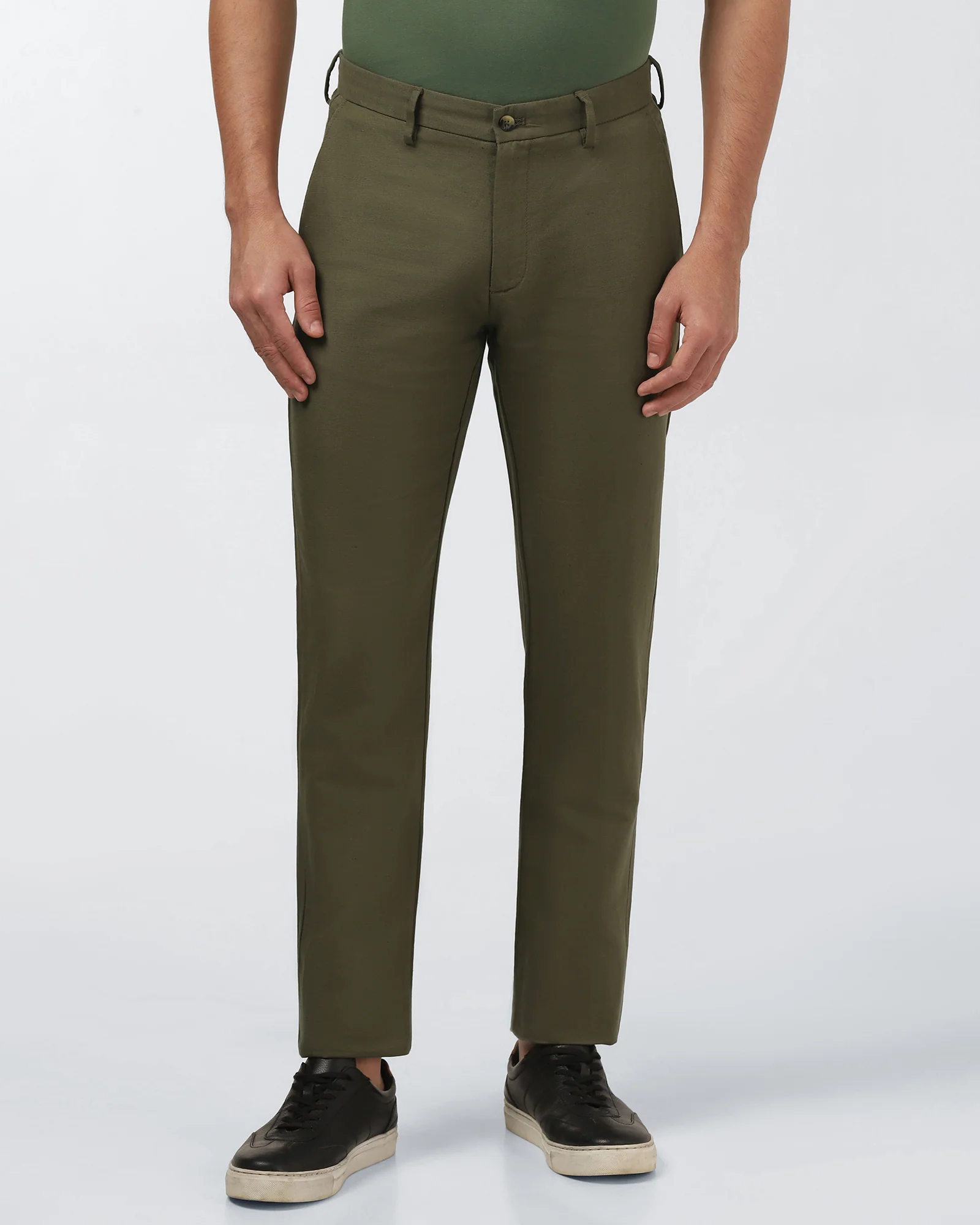 Olive Linen Solid Khaki - Hazel - Image 3