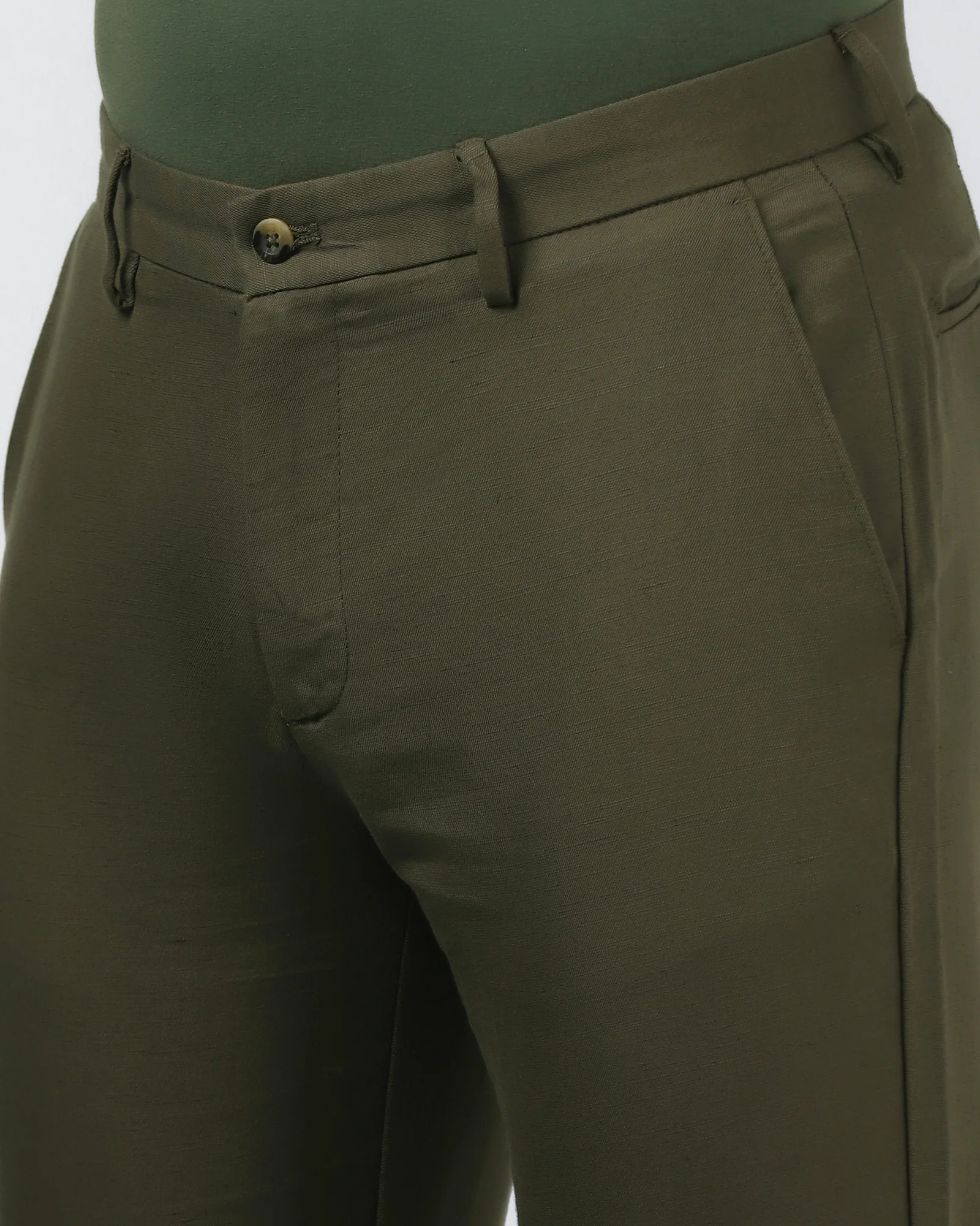 Olive Linen Solid Khaki - Hazel - Image 4