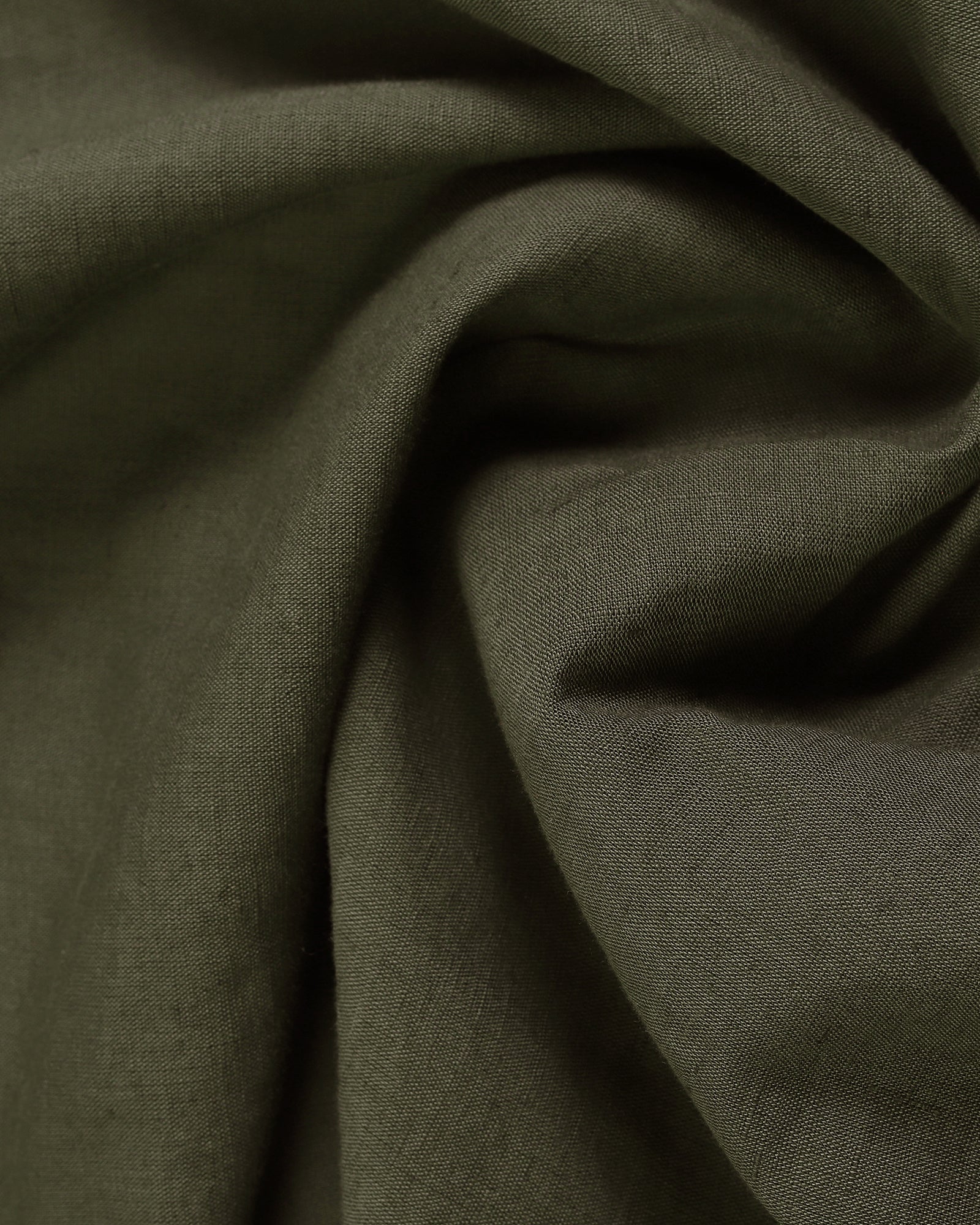 Olive Linen Solid Shirt - Salmon - Image 6