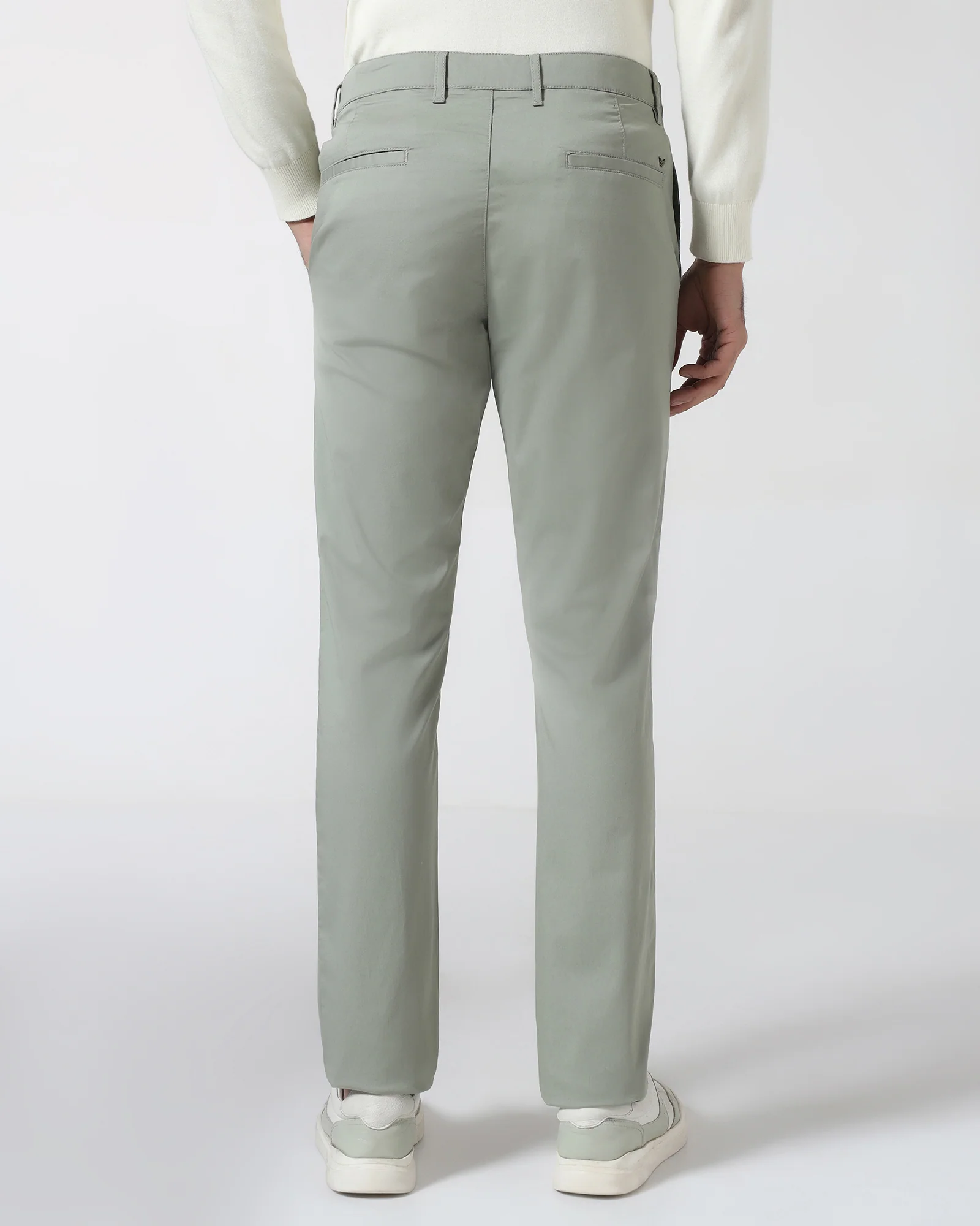 Olive Solid Khakis - Hemlock - Image 2