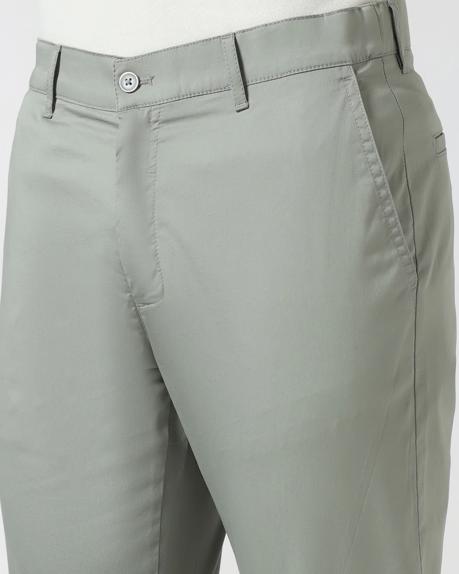 Olive Solid Khakis - Hemlock - Image 4