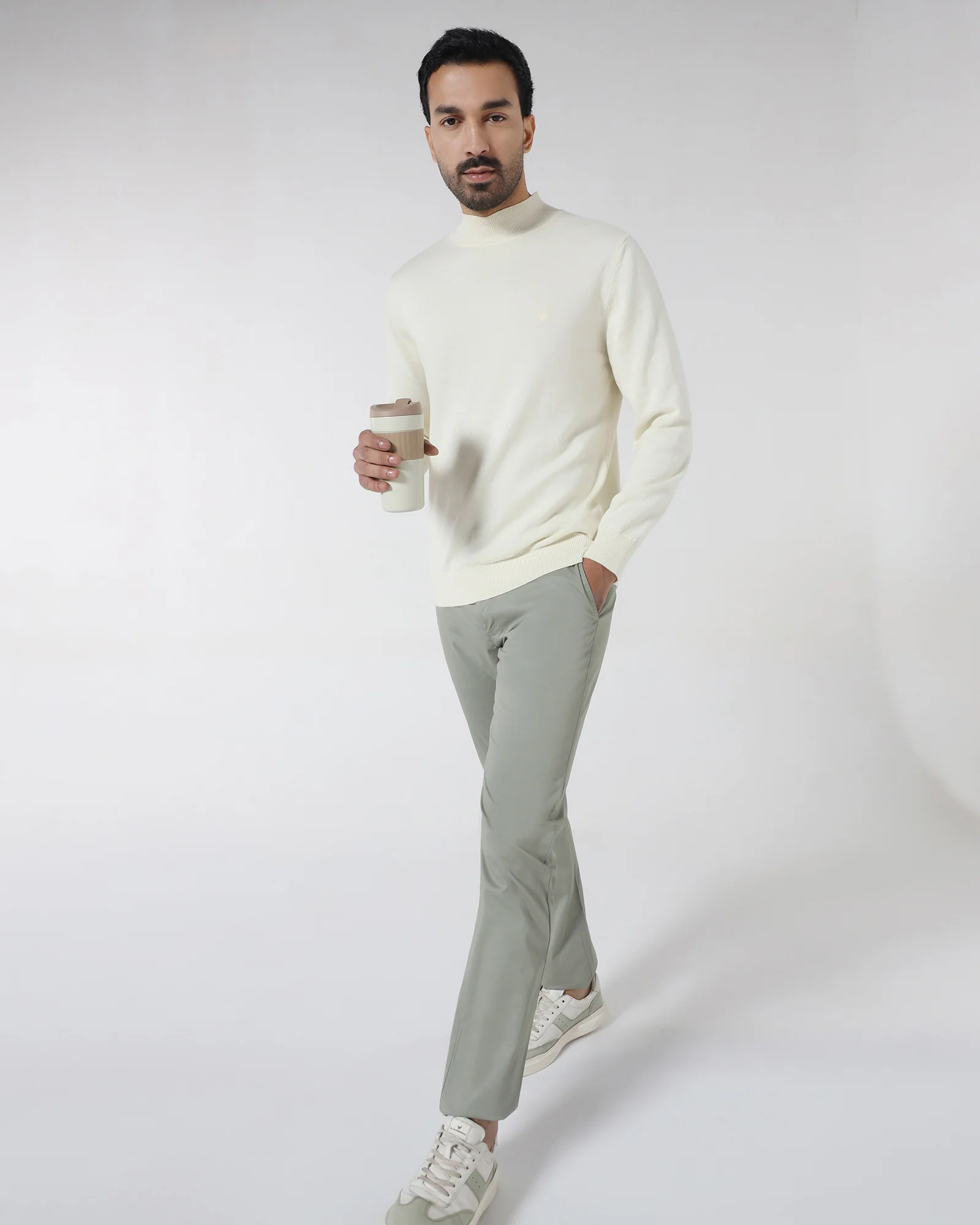 Olive Solid Khakis - Hemlock - Image 5