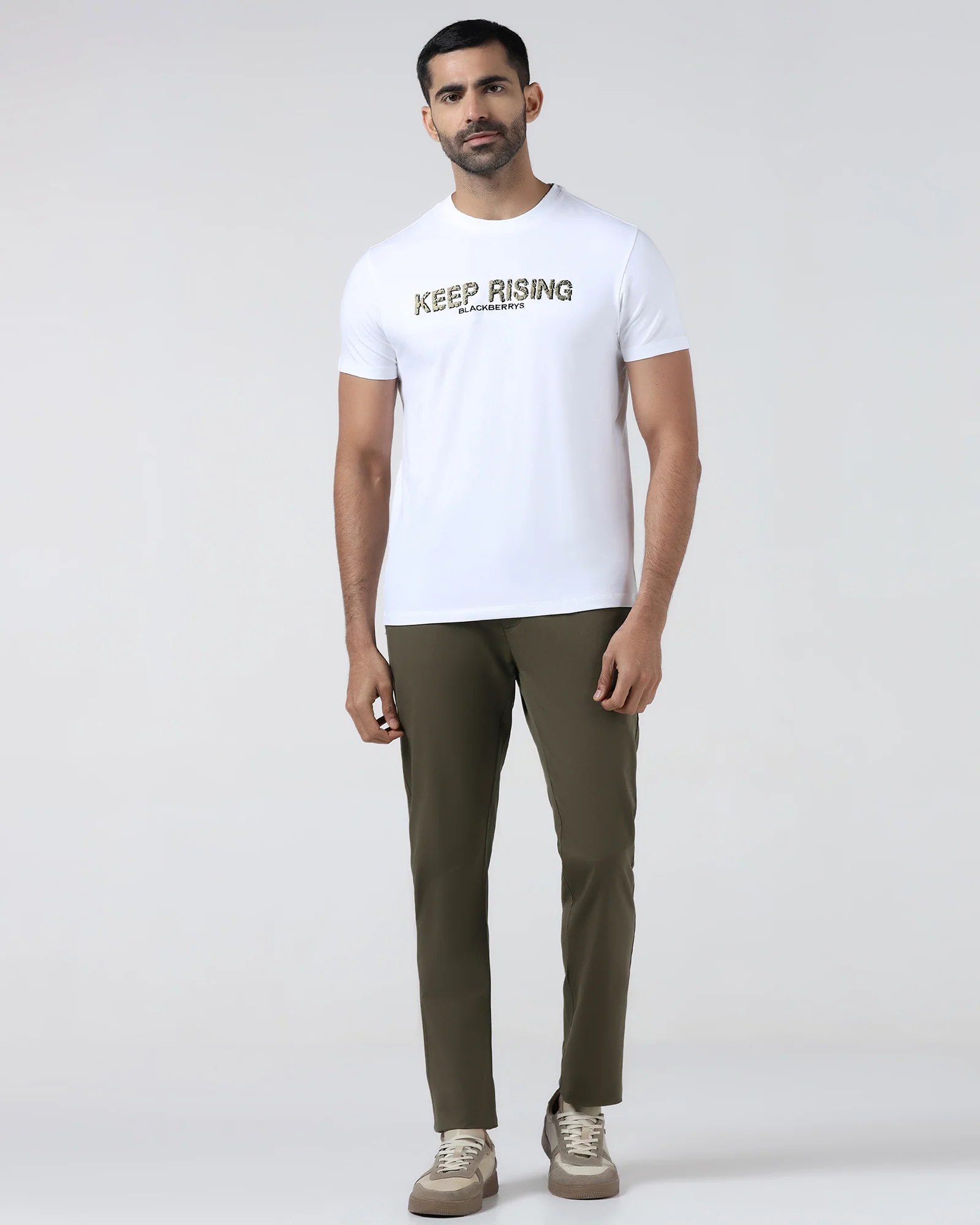 Olive Solid Khakis - Elba