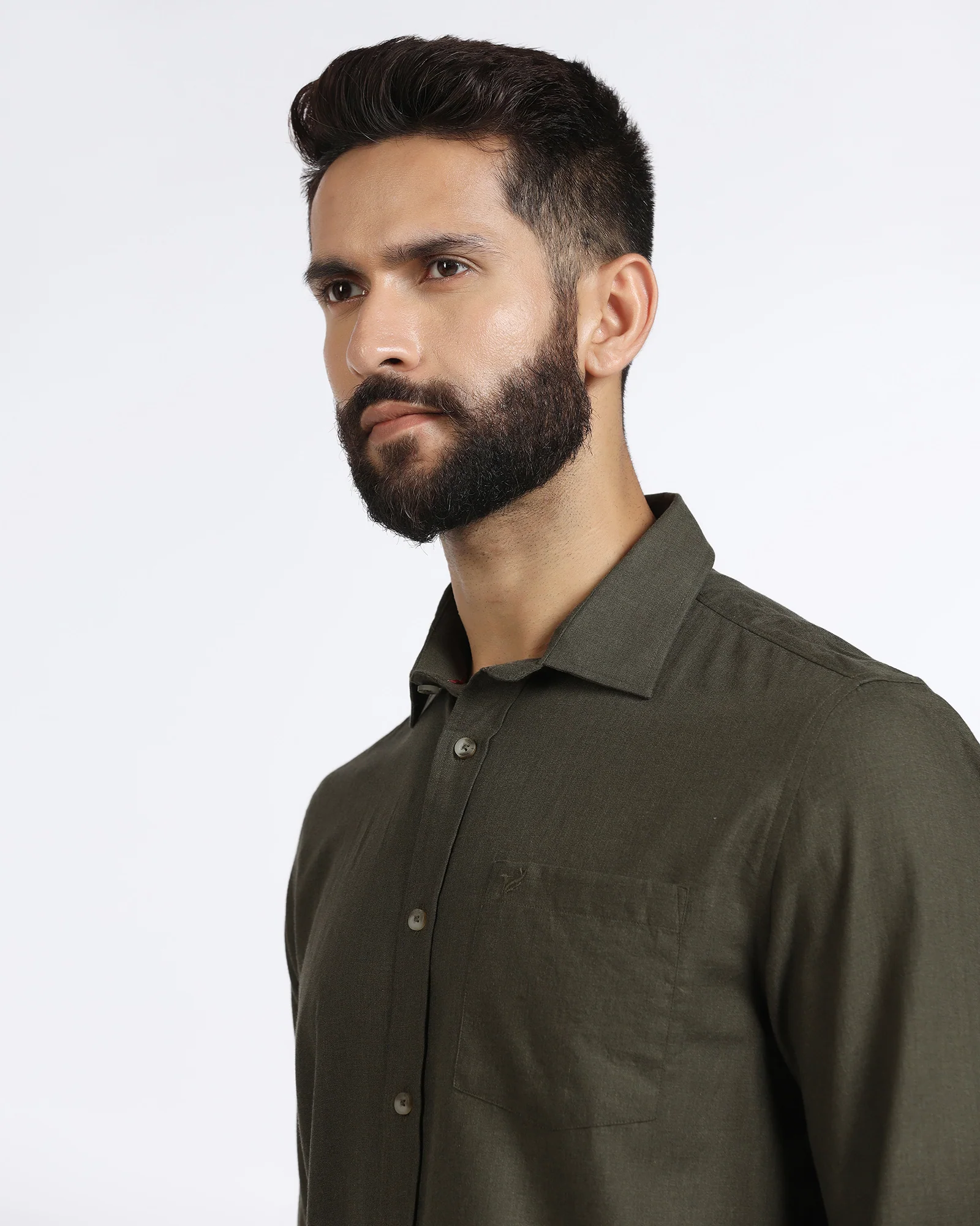 Olive Solid Shirt - Lenox - Image 4