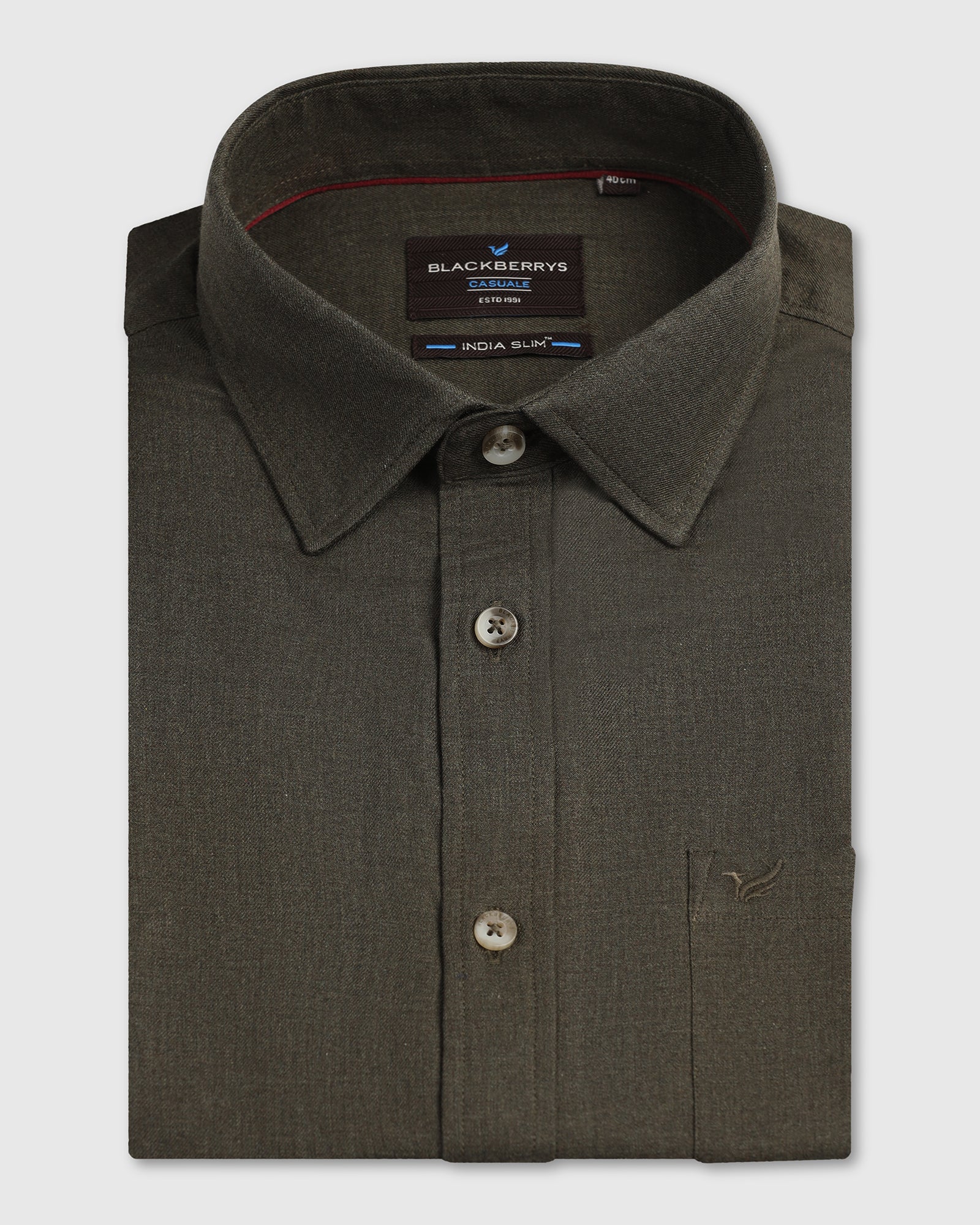 Olive Solid Shirt - Lenox - Image 5