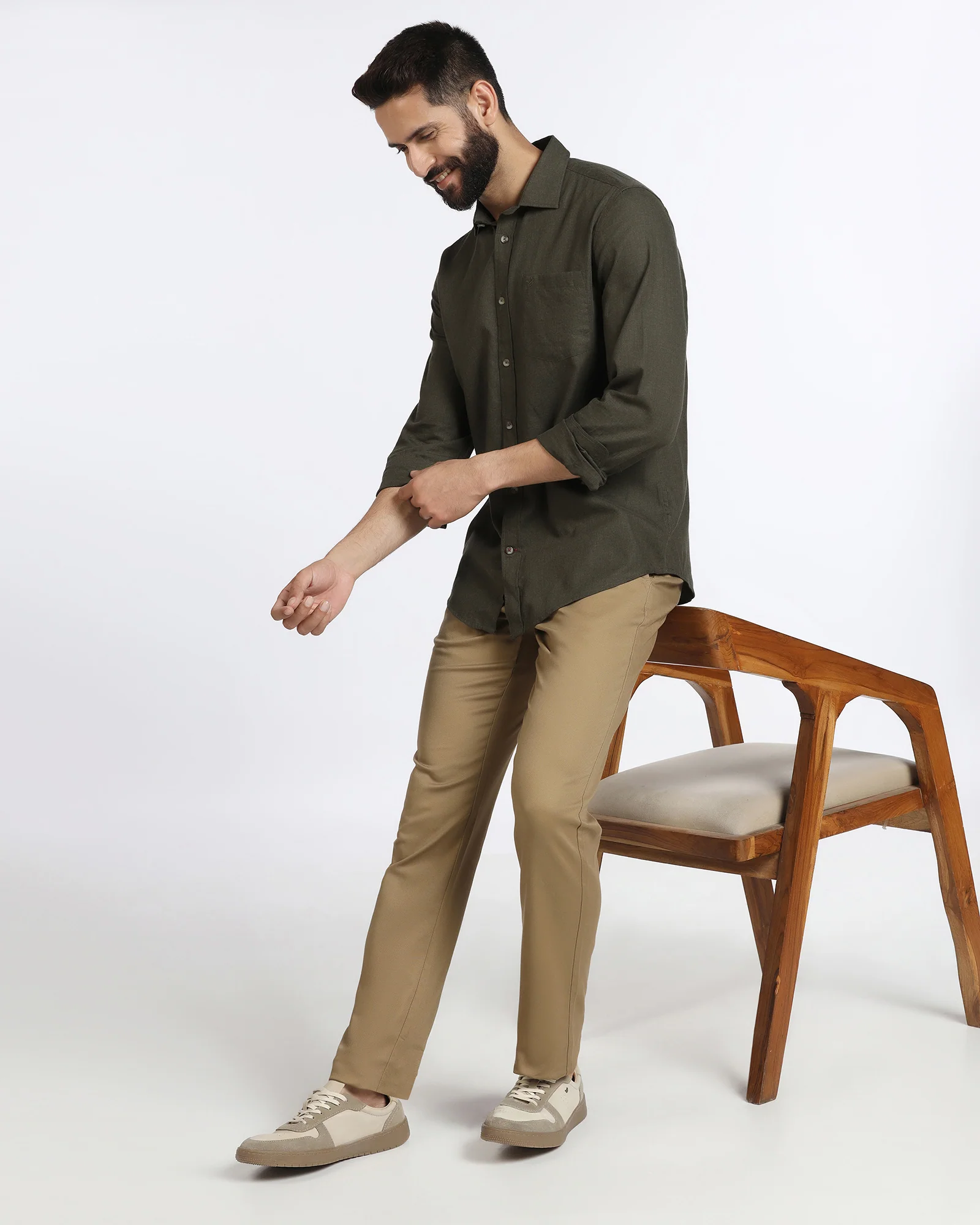Olive Solid Shirt - Lenox - Image 7