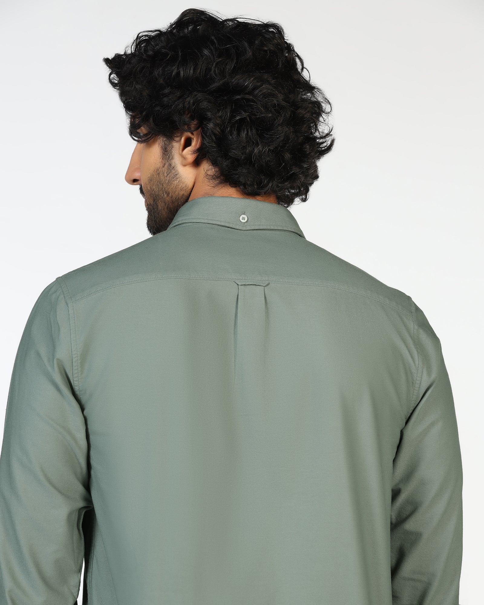 Olive Solid Shirt - Solly - Image 2