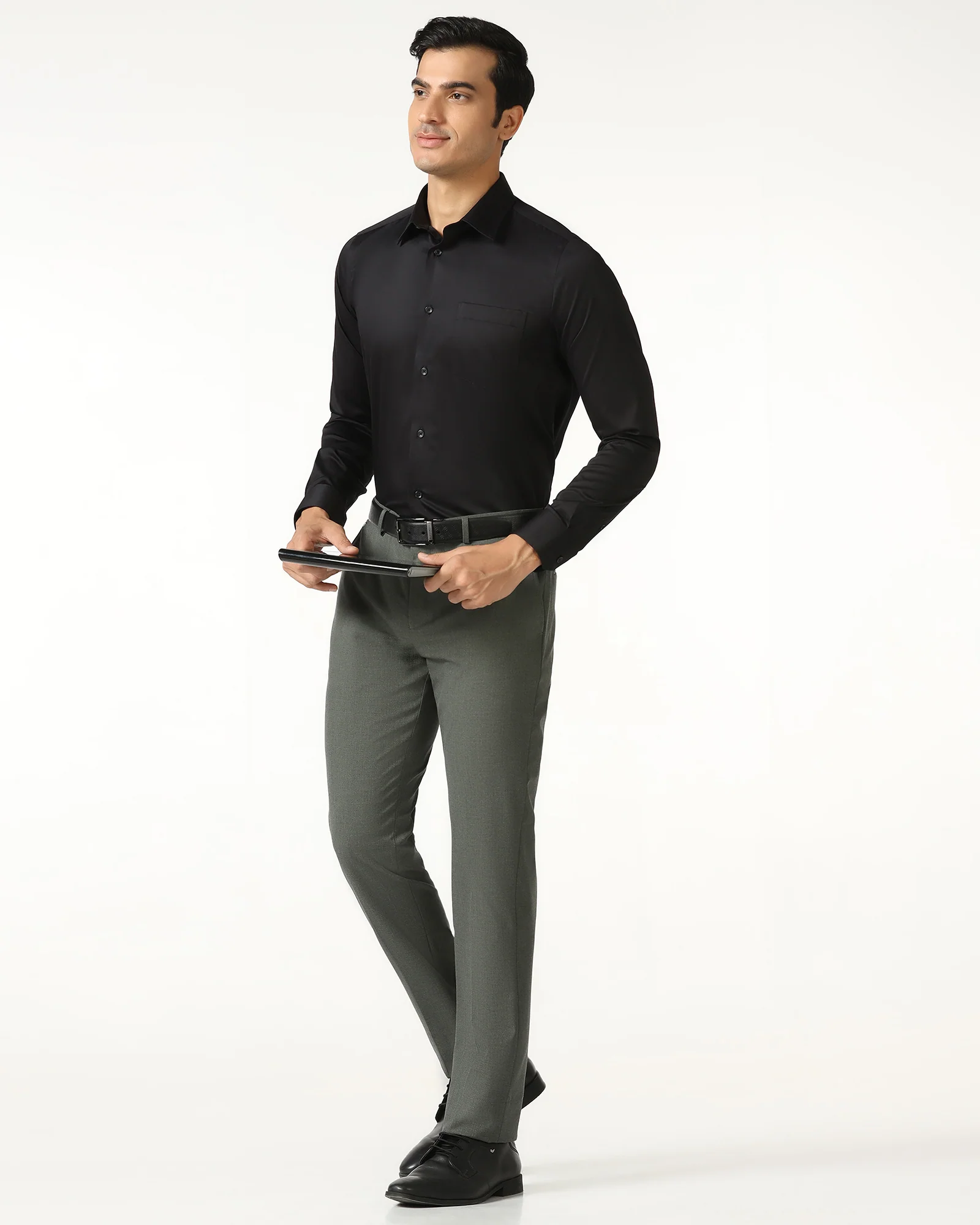 Olive Solid Trouser - Conor - Image 5