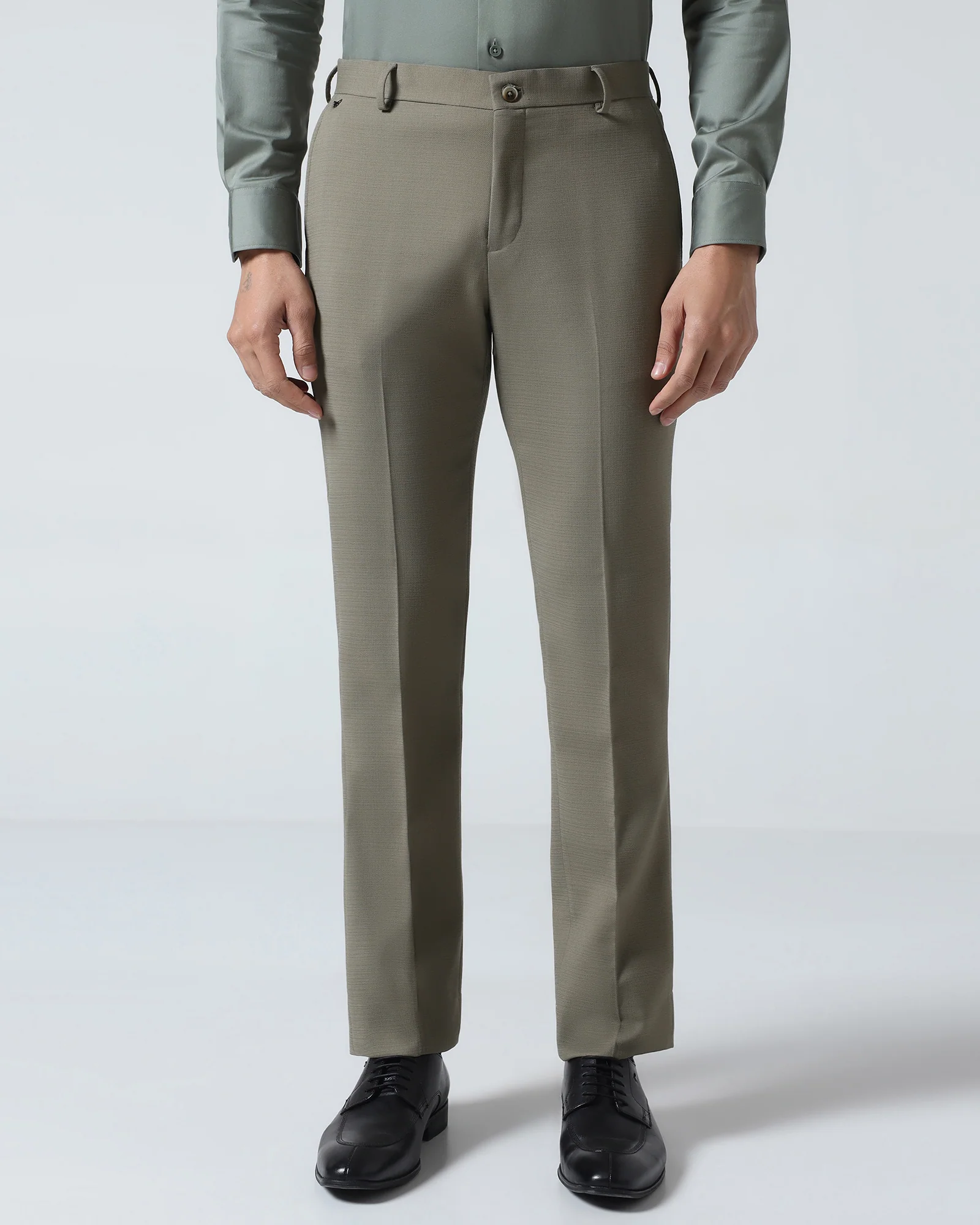 Olive Solid Trouser - Kings - Image 3