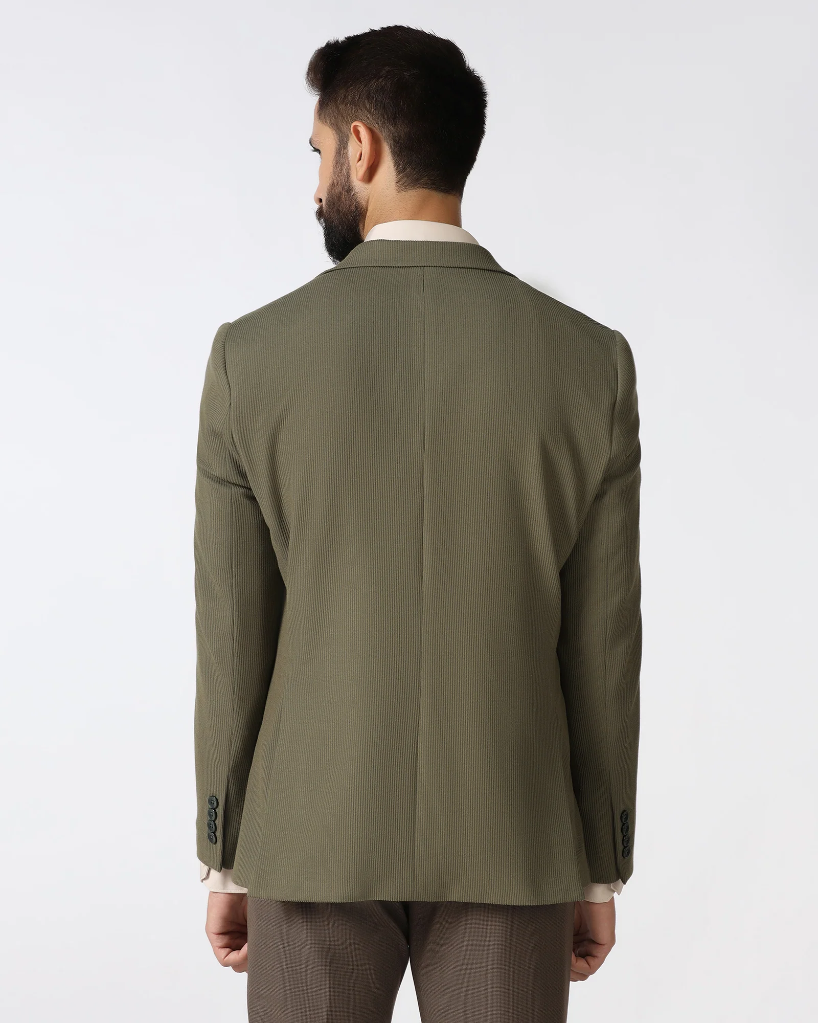 Olive Stripe Blazer - Ciroc - Image 2