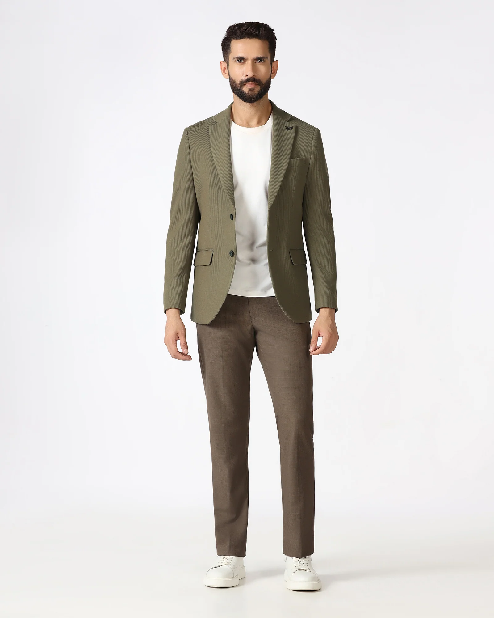 Olive Stripe Blazer - Ciroc - Image 6