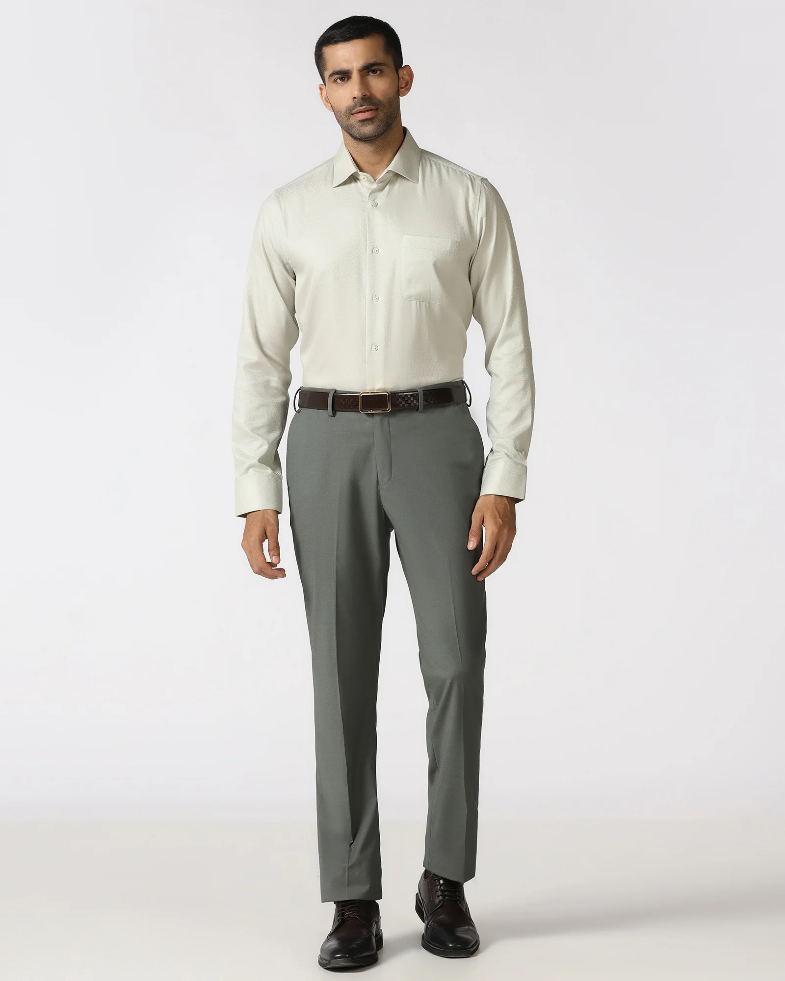 Olive Technowaist Solid Trouser - John